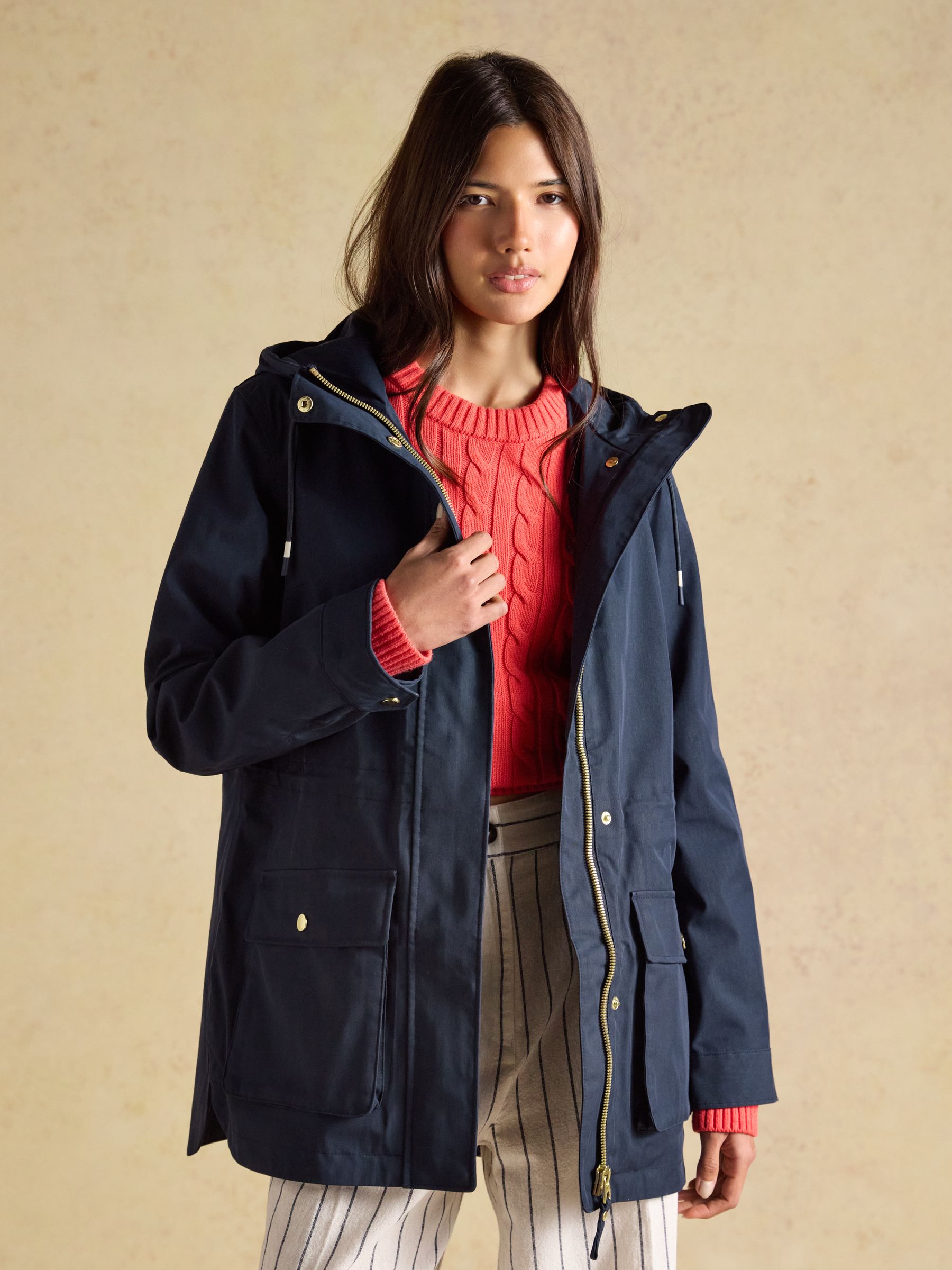 Portwell Navy Waterproof Raincoat With Hood - Image 1 of 12