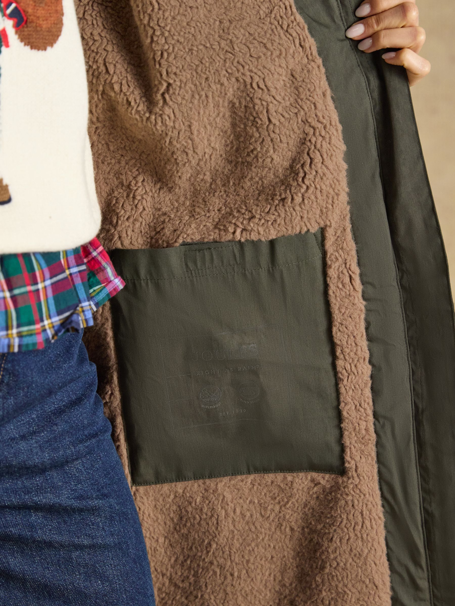 Coverall Green Oversized Fleece Lined Waterproof Coat - Image 11 of 11 Coverall Green Oversized Fleece Lined Waterproof Coat - Image 11 of 11