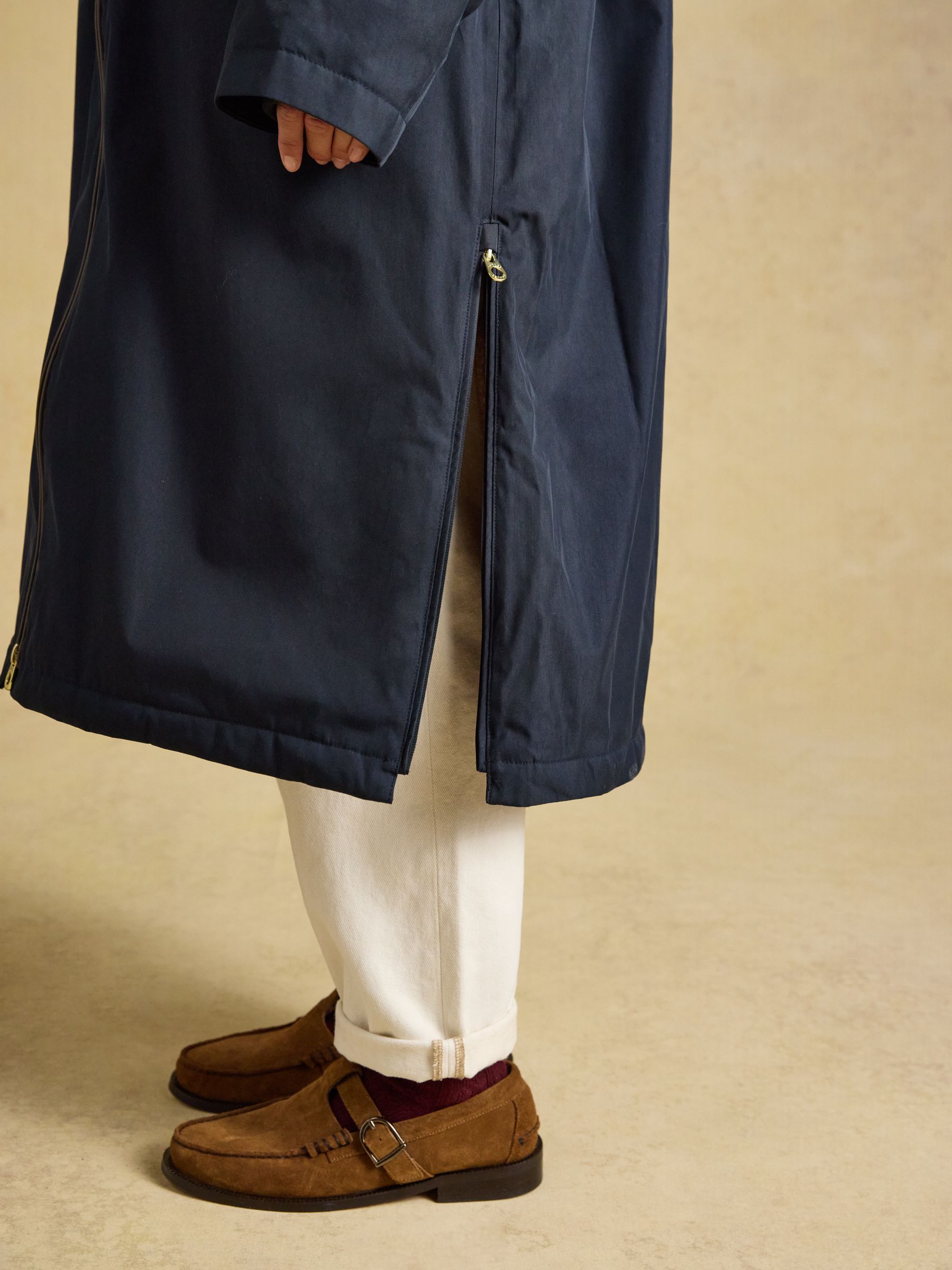 Coverall Navy Oversized Fleece Lined Waterproof Coat - Image 5 of 13