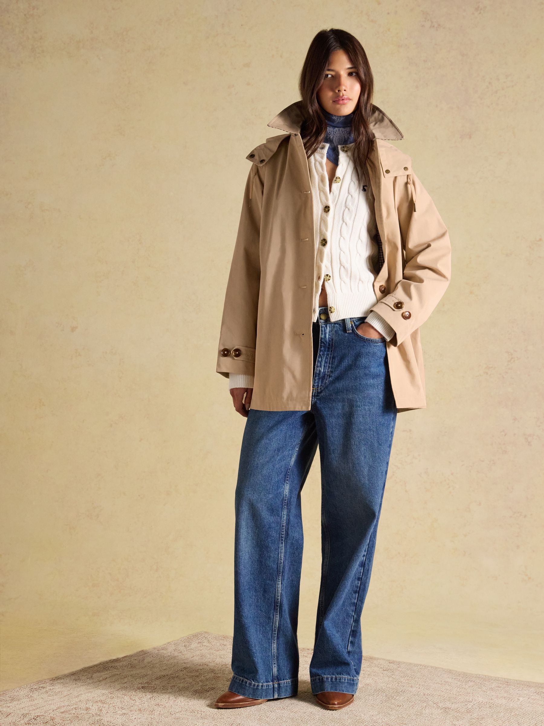 Rainmore Tan Brown Waterproof Button Through Raincoat - Image 3 of 11