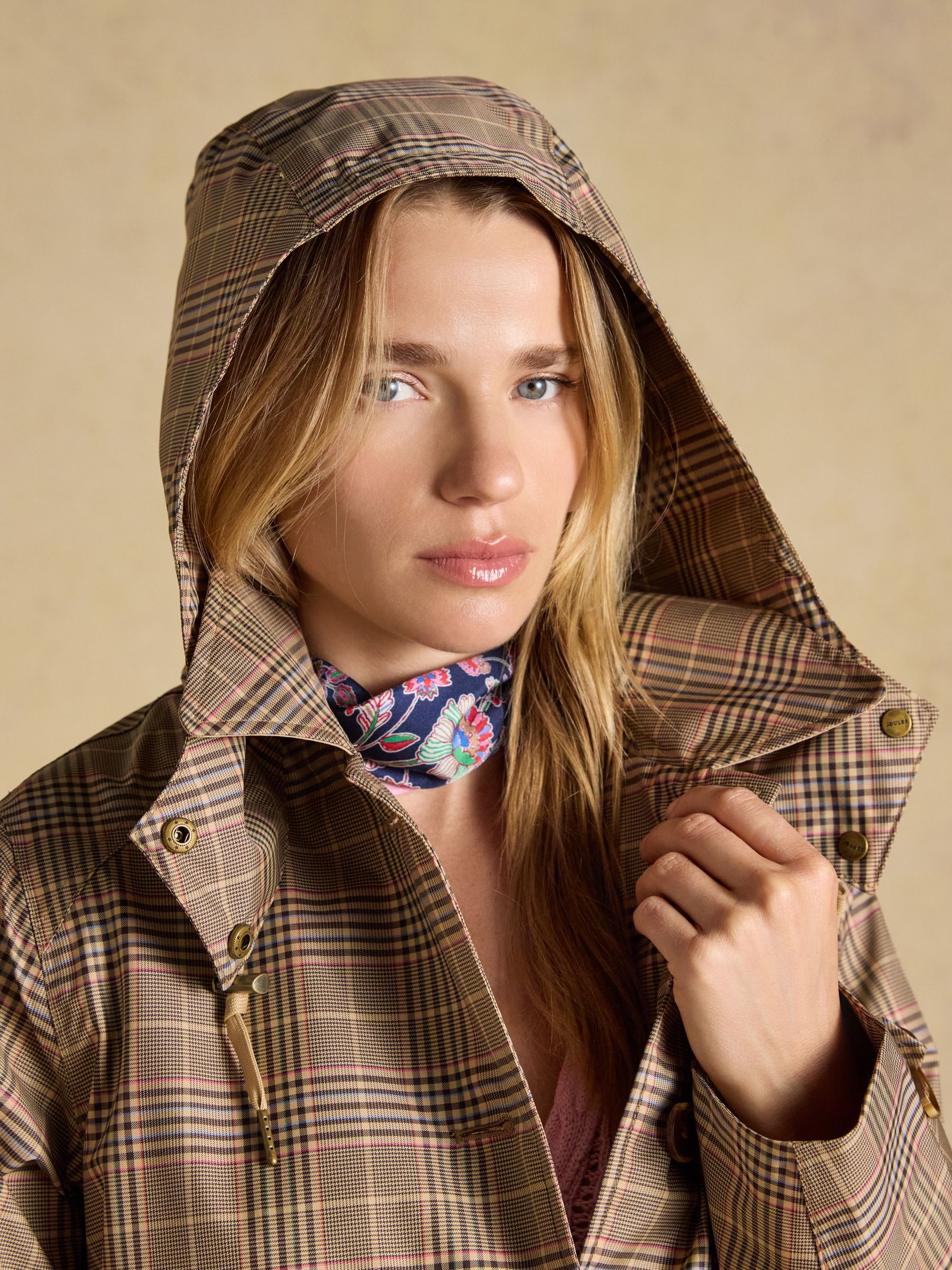 Rainmore Check Waterproof Button Through Raincoat - Image 10 of 13