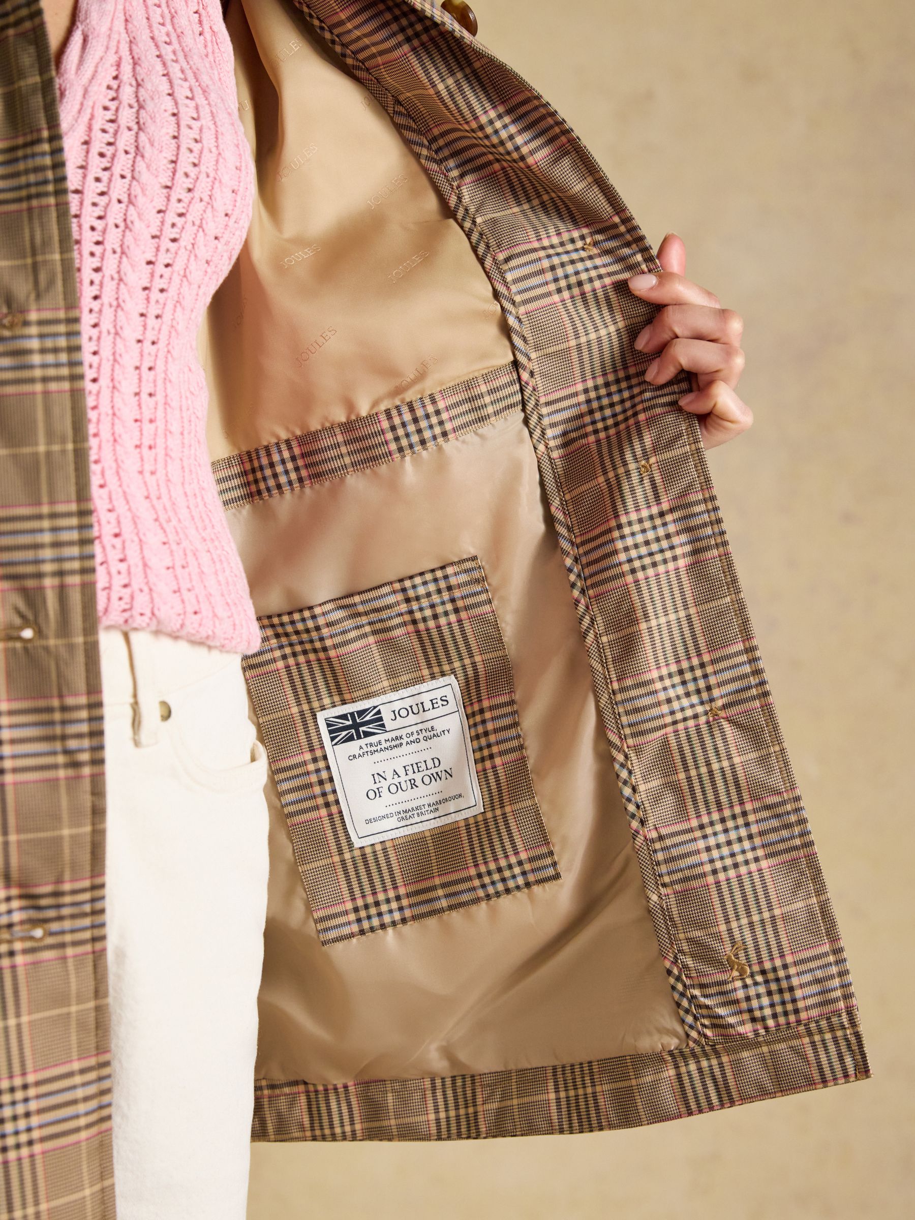 Rainmore Check Waterproof Button Through Raincoat - Image 12 of 13
