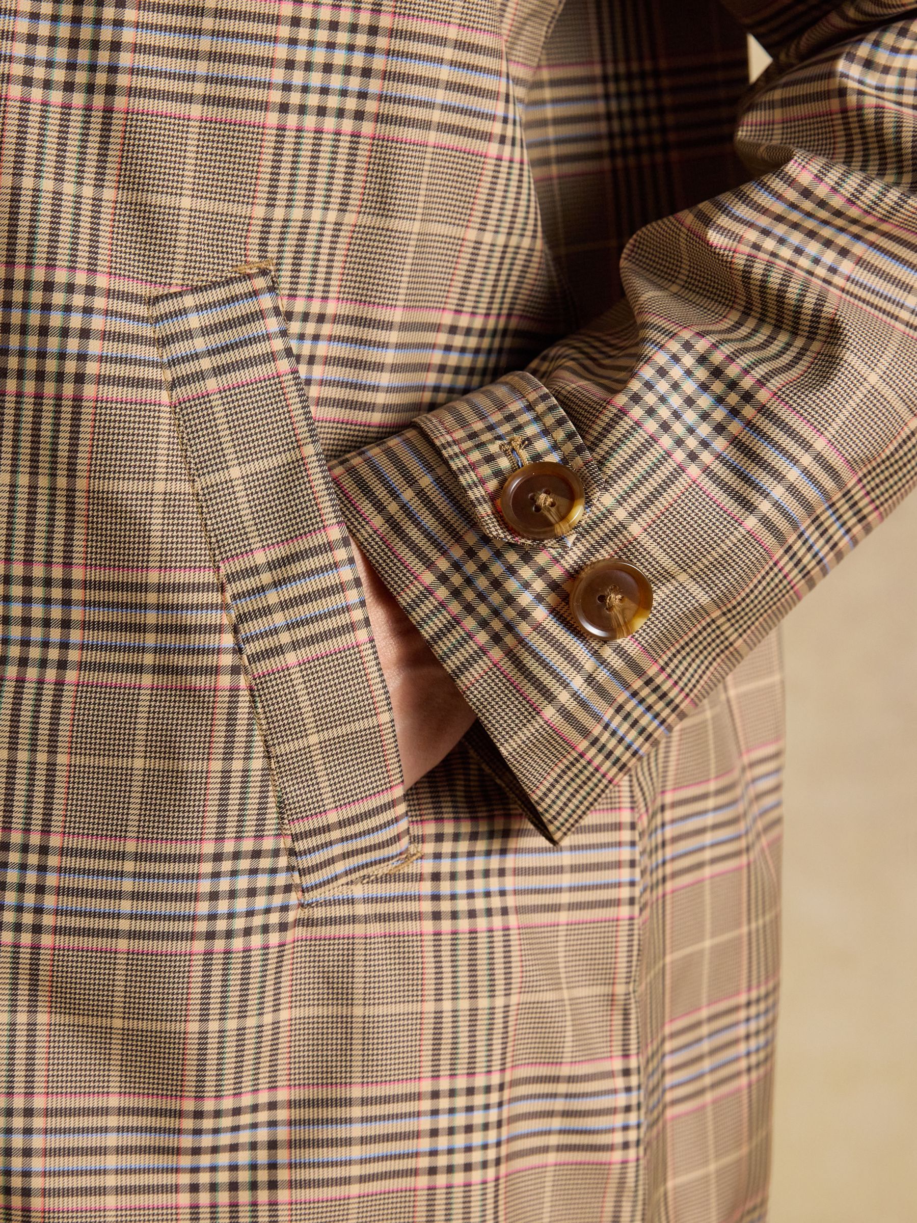 Rainmore Check Waterproof Button Through Raincoat - Image 4 of 13