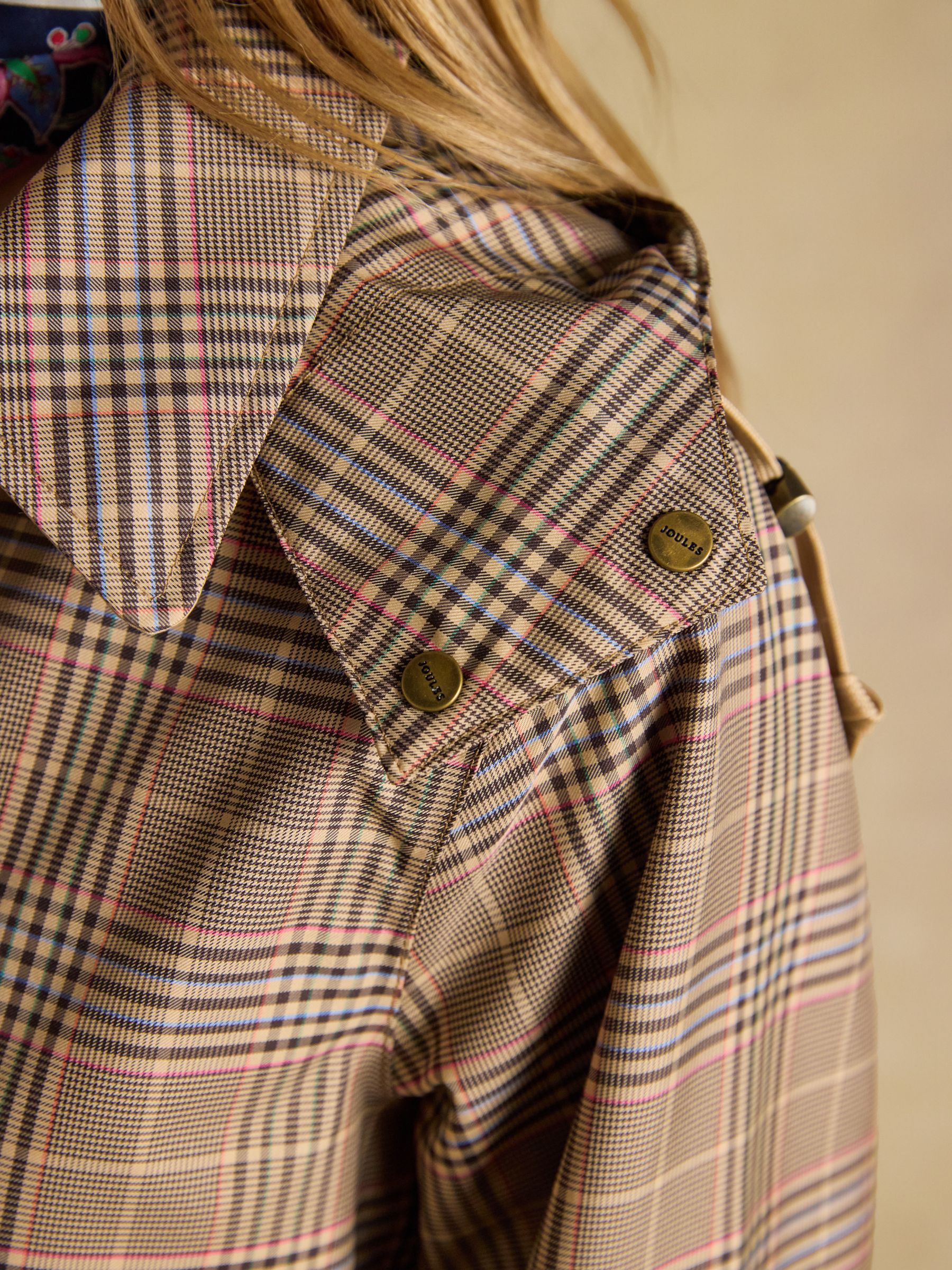 Rainmore Check Waterproof Button Through Raincoat - Image 6 of 13