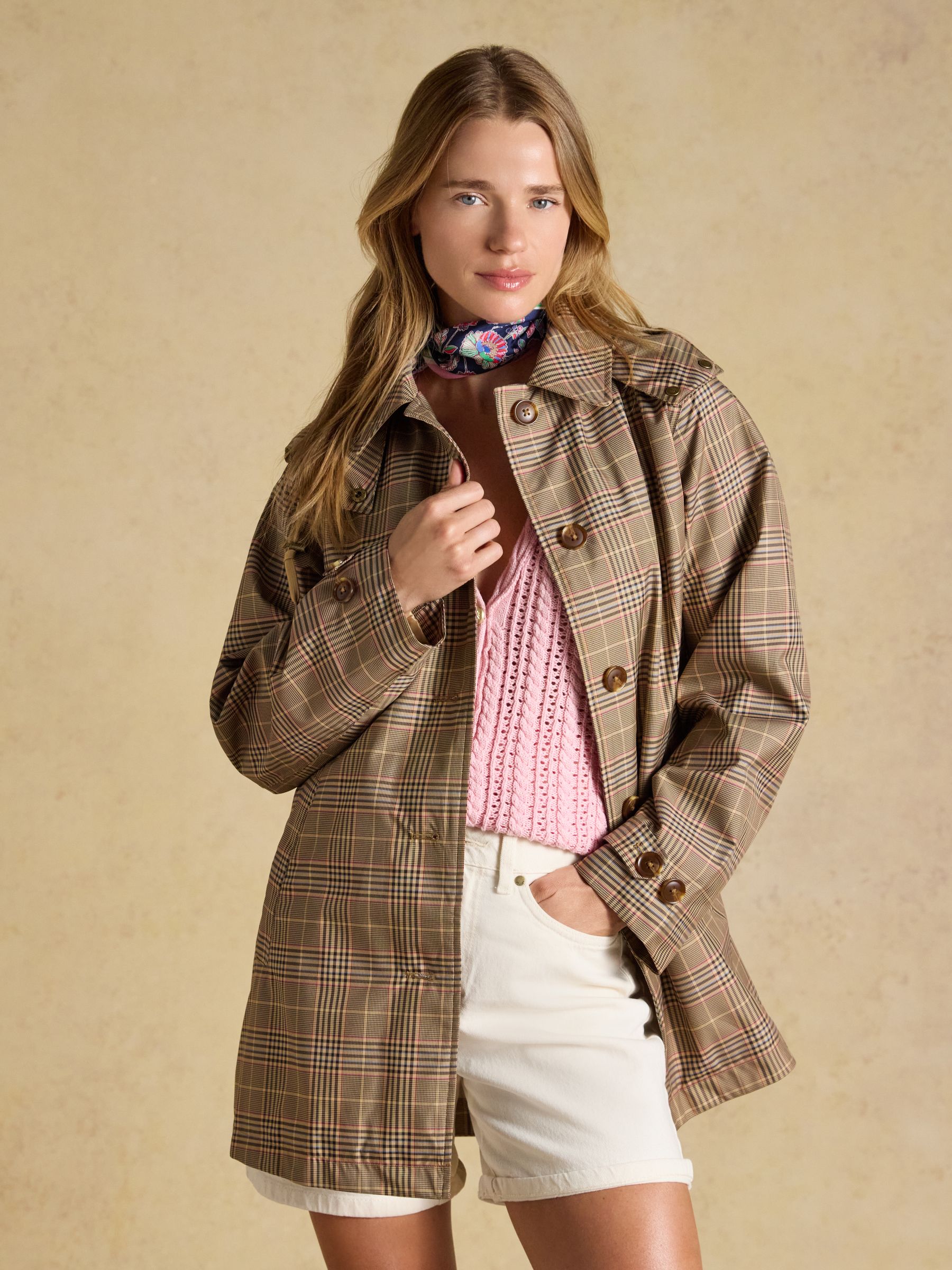 Rainmore Check Waterproof Button Through Raincoat - Image 7 of 13