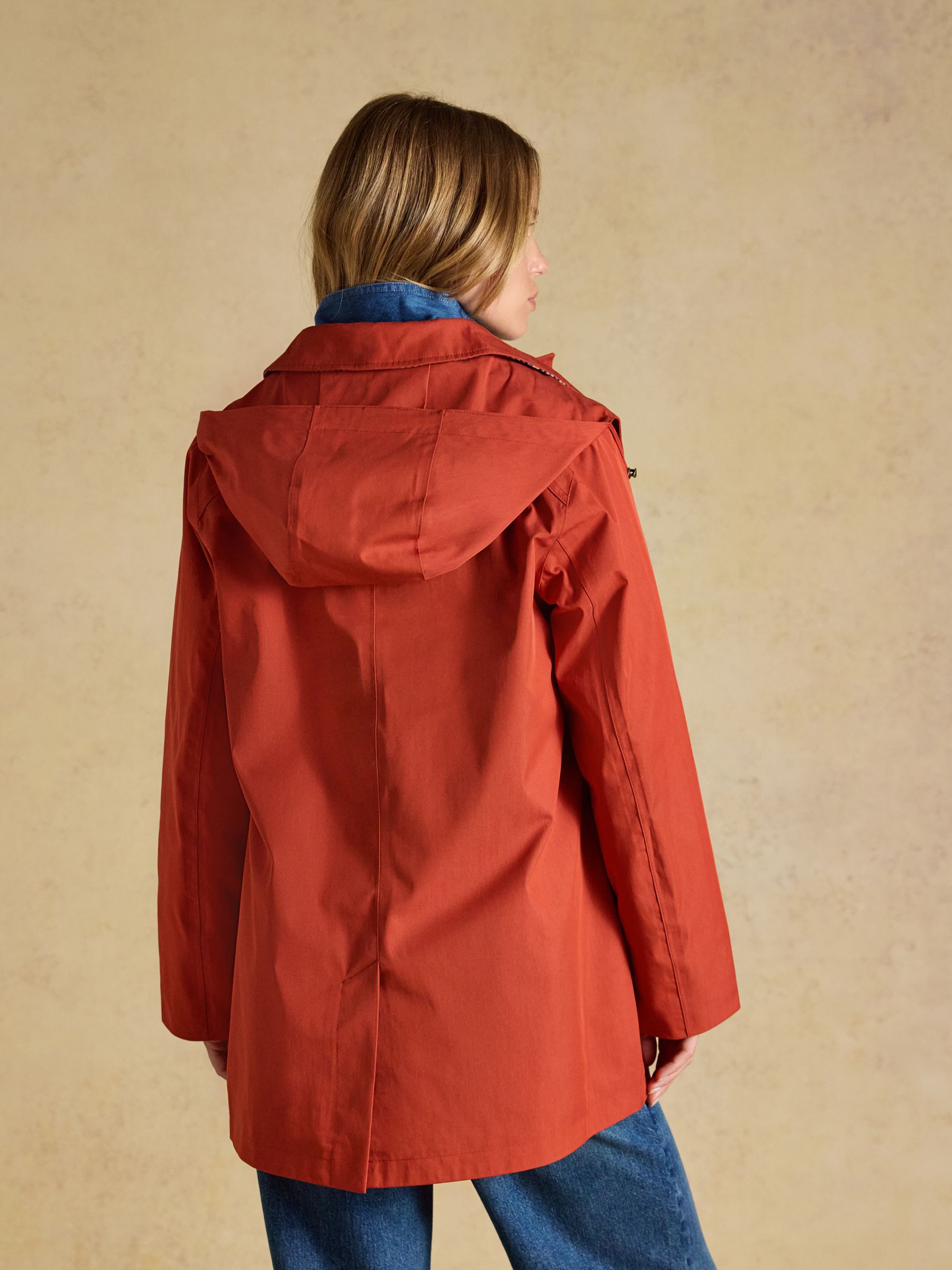 Rainmore Rust Red Waterproof Button Through Raincoat - Image 2 of 13