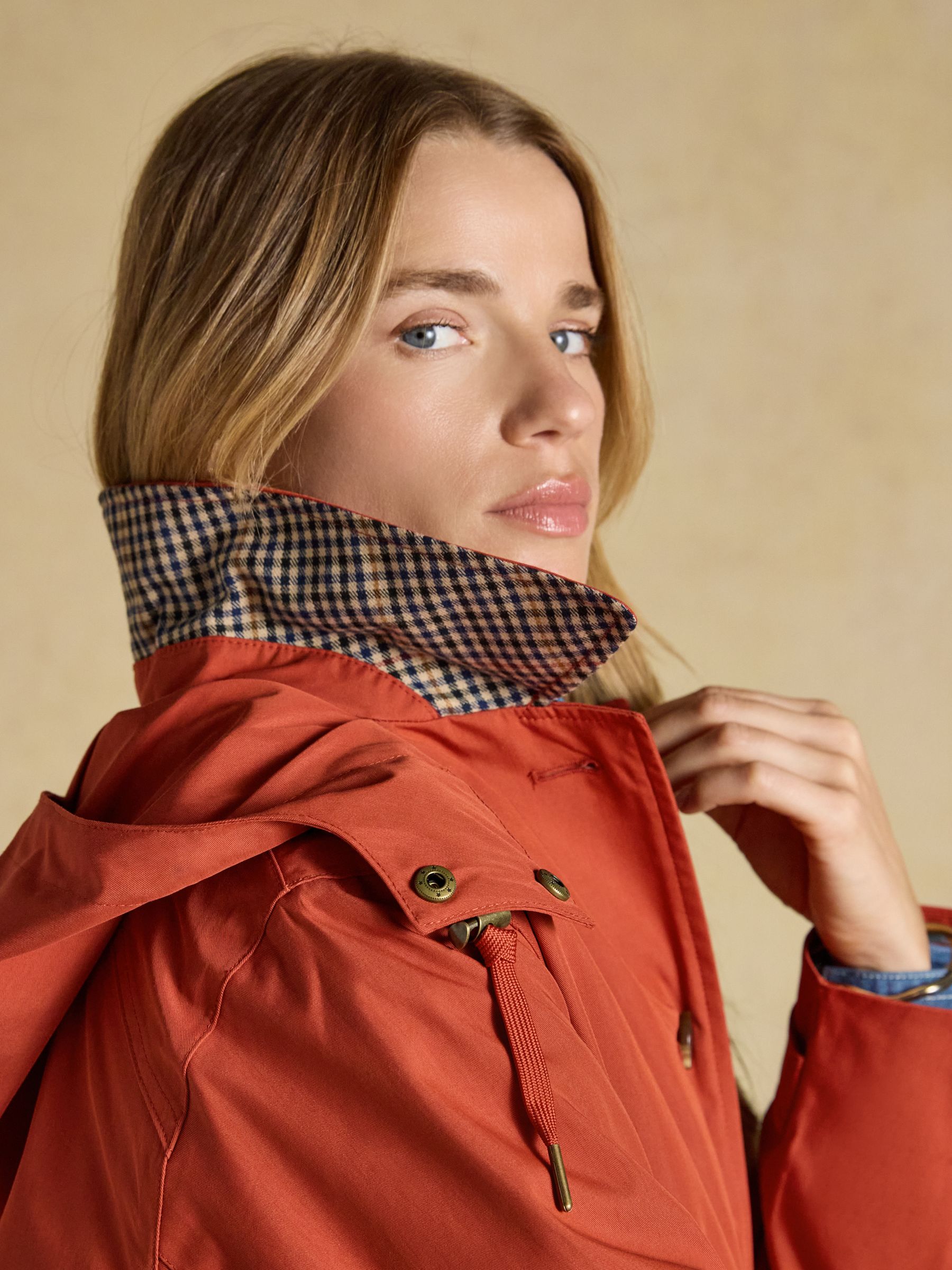 Rainmore Rust Red Waterproof Button Through Raincoat - Image 4 of 13