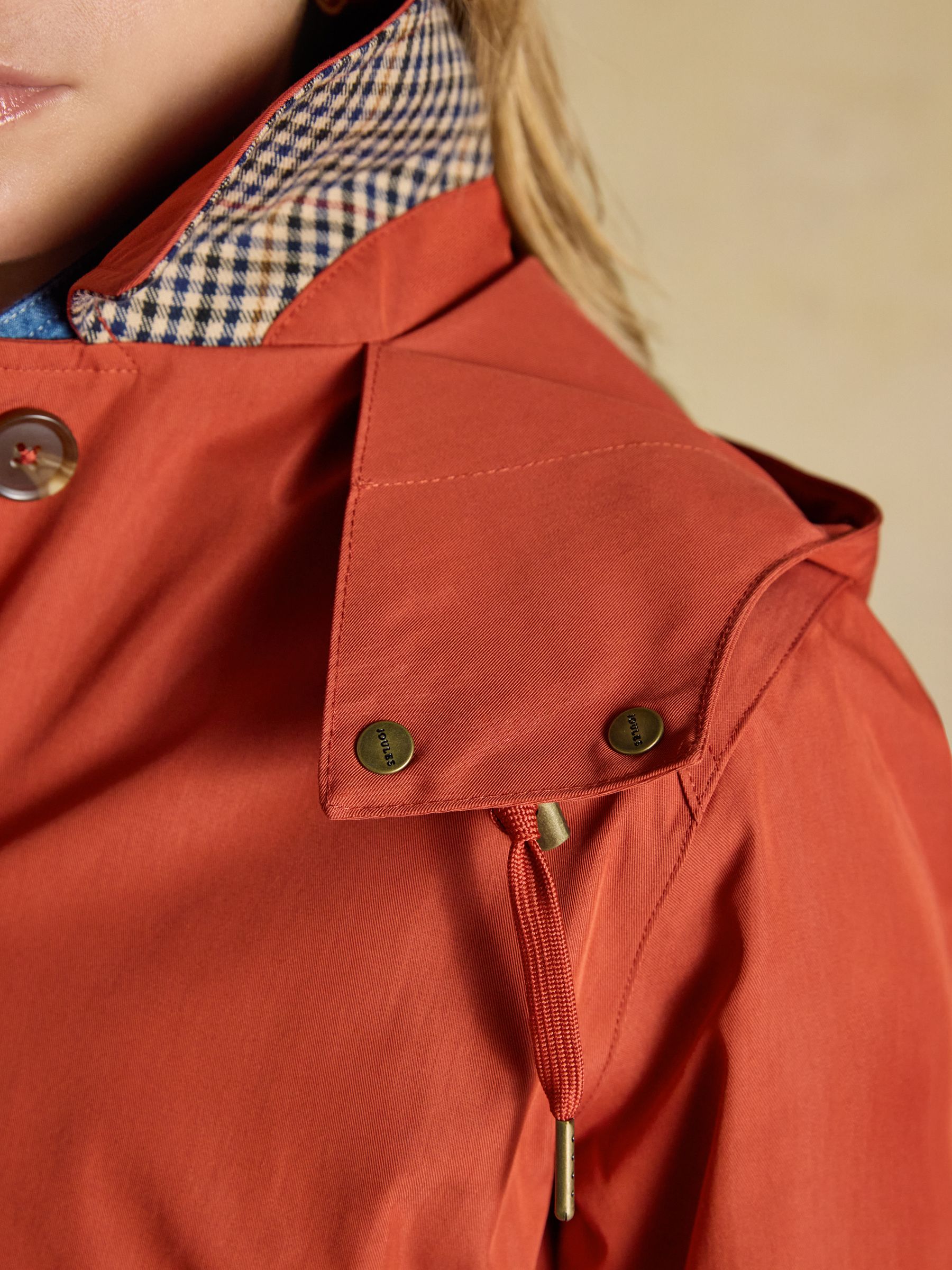 Rainmore Rust Red Waterproof Button Through Raincoat - Image 5 of 13