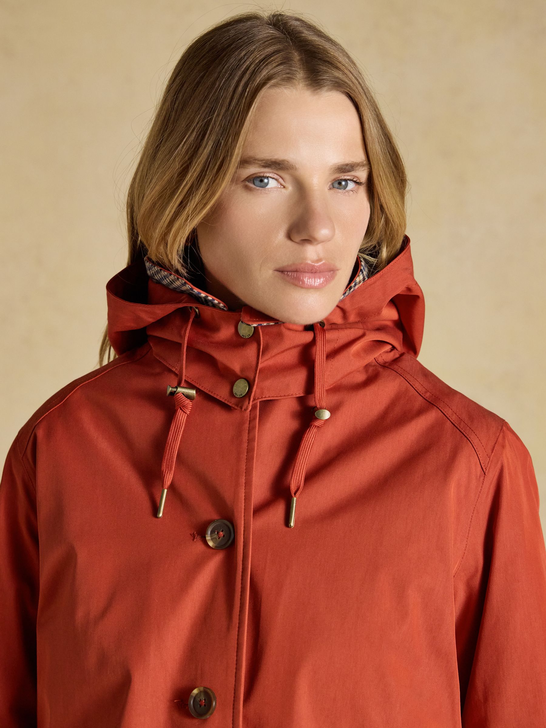 Rainmore Rust Red Waterproof Button Through Raincoat - Image 8 of 13