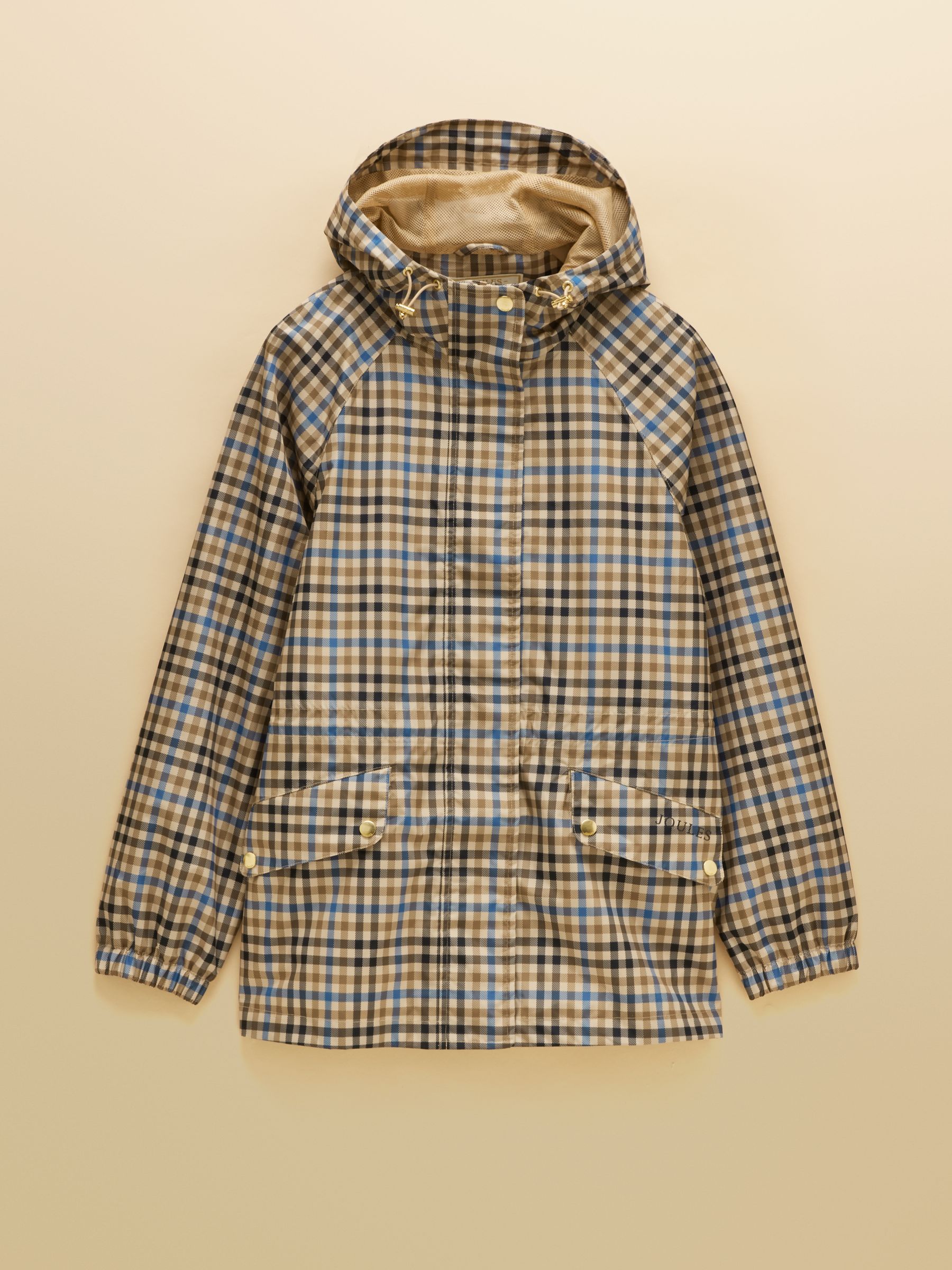 Everdry Brown Check Waterproof Packable Raincoat With Hood - Image 10 of 10
