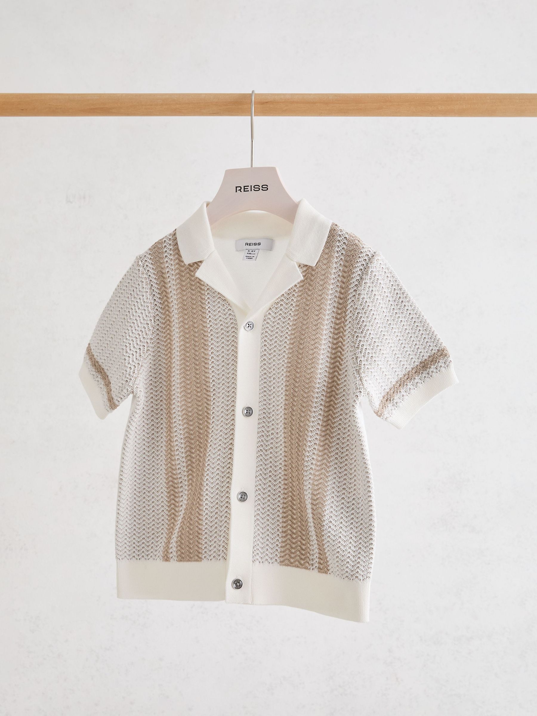 Shirt in Off White/Light Camel - Image 2 of 3