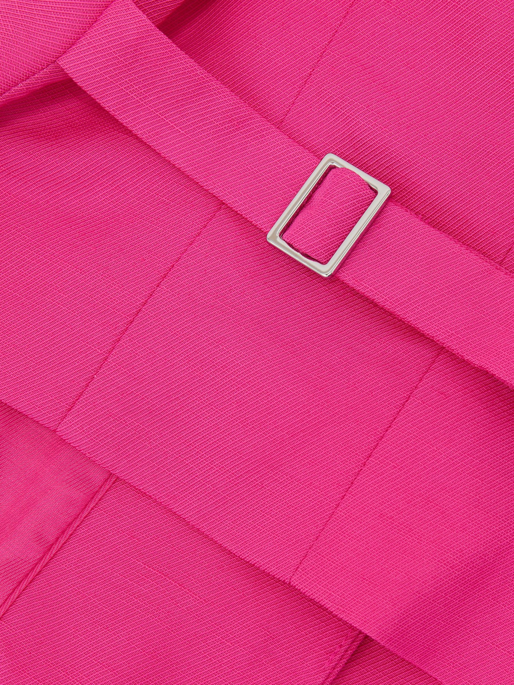 Button-Through Tailored Waistcoat with Linen in Pink - image 4