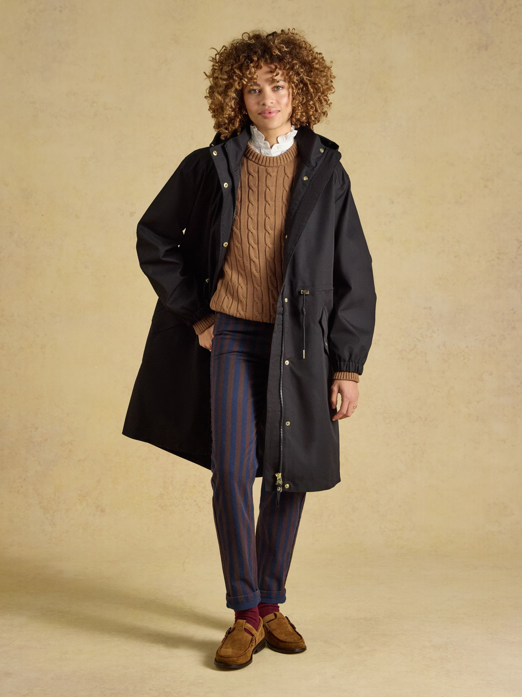 Stormwell Black Waterproof Longline Raincoat with Hood - Image 5 of 11