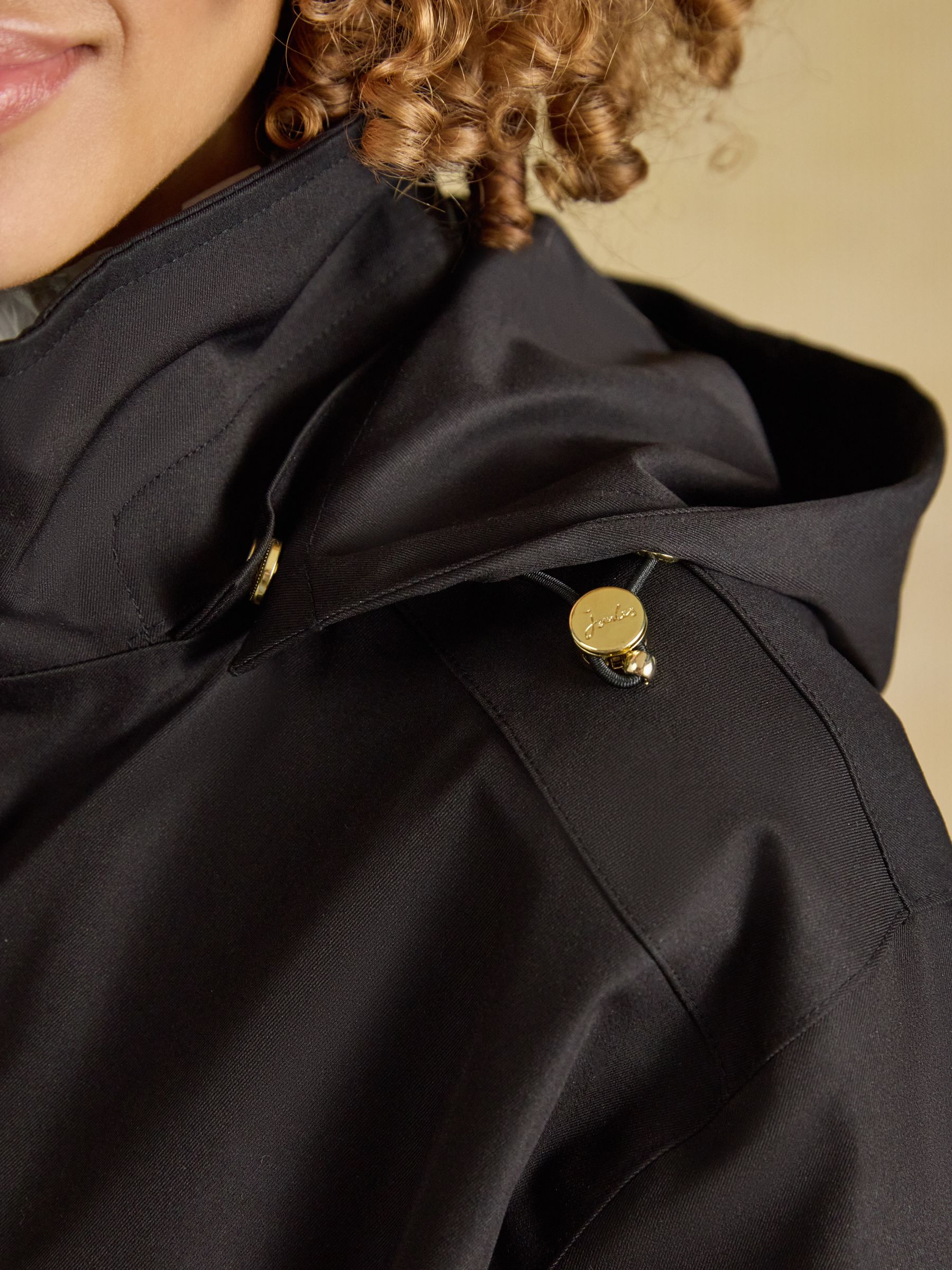 Stormwell Black Waterproof Longline Raincoat with Hood - Image 7 of 11