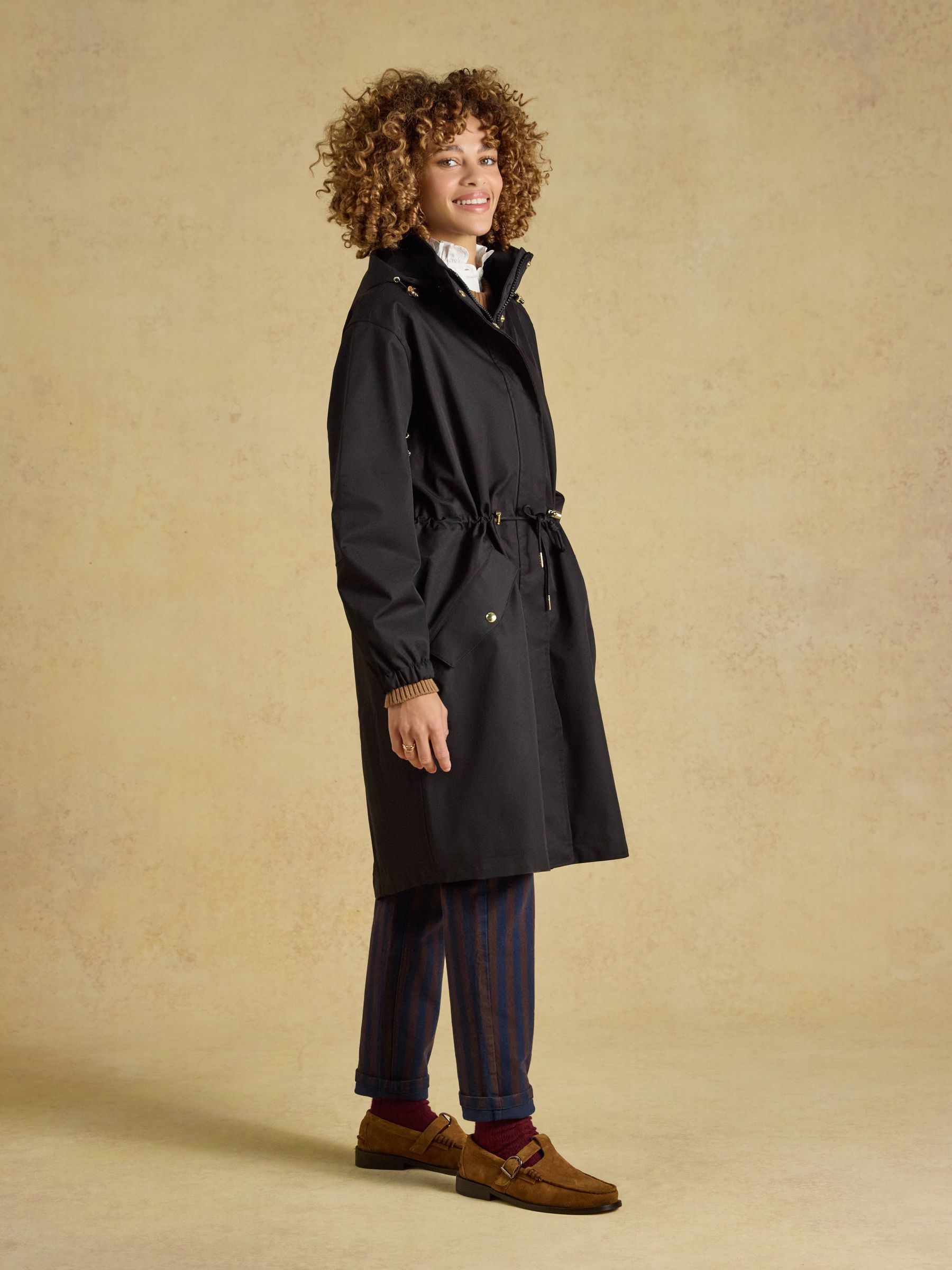 Stormwell Black Waterproof Longline Raincoat with Hood - Image 8 of 11
