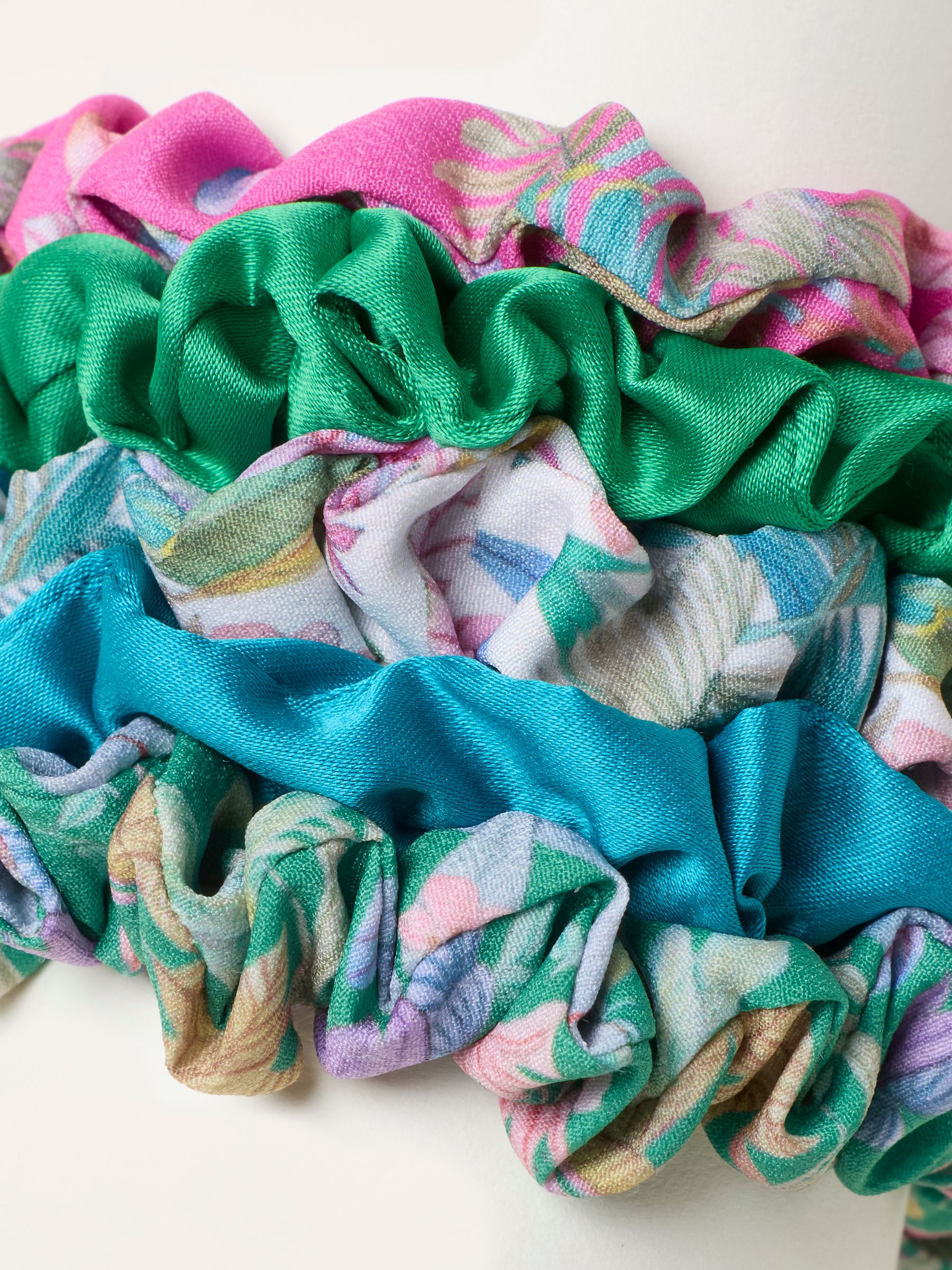 Multi 5 Pack Tropical Scrunchies - Image 2 of 2