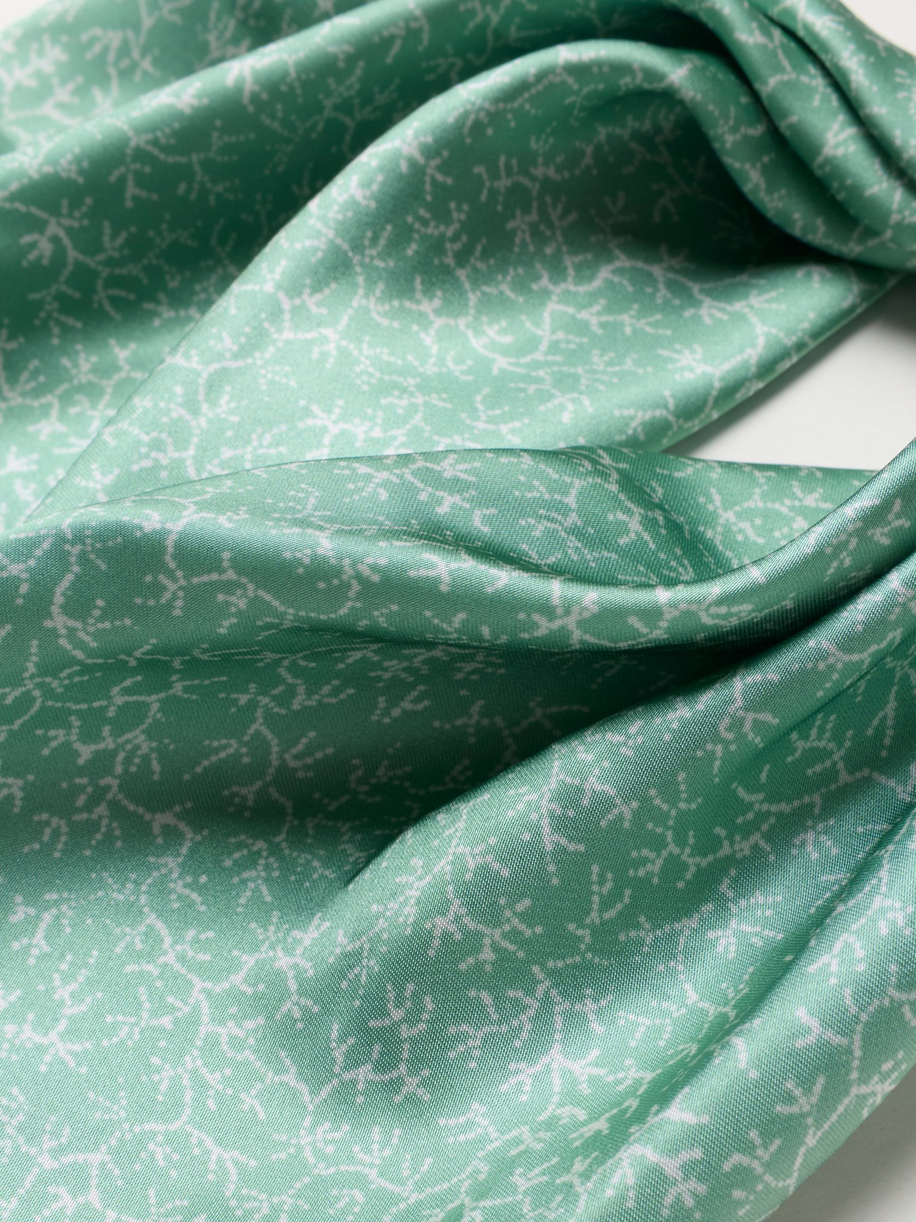 Green Coral Tie Scrunchie - Image 2 of 2