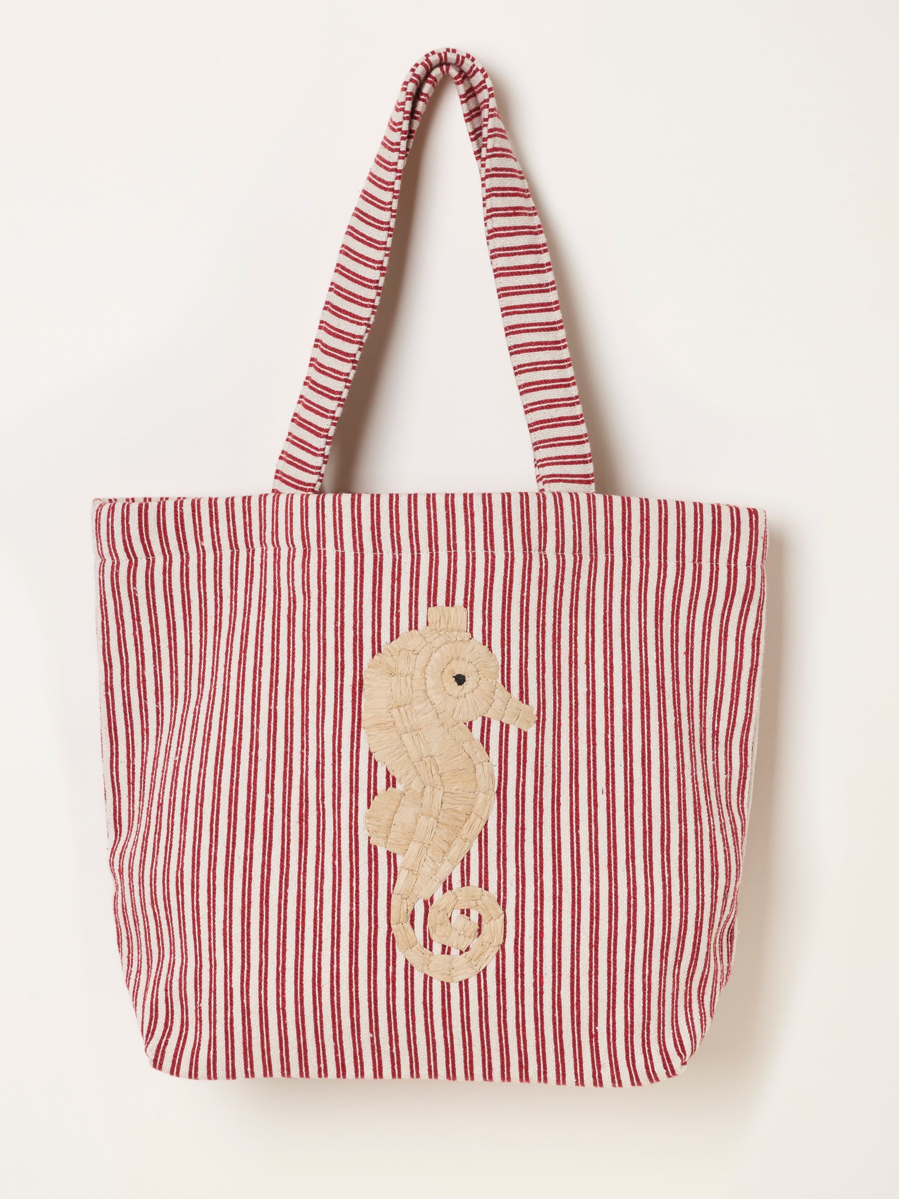 Red Stripe Seahorse Tote Bag - Image 3 of 5