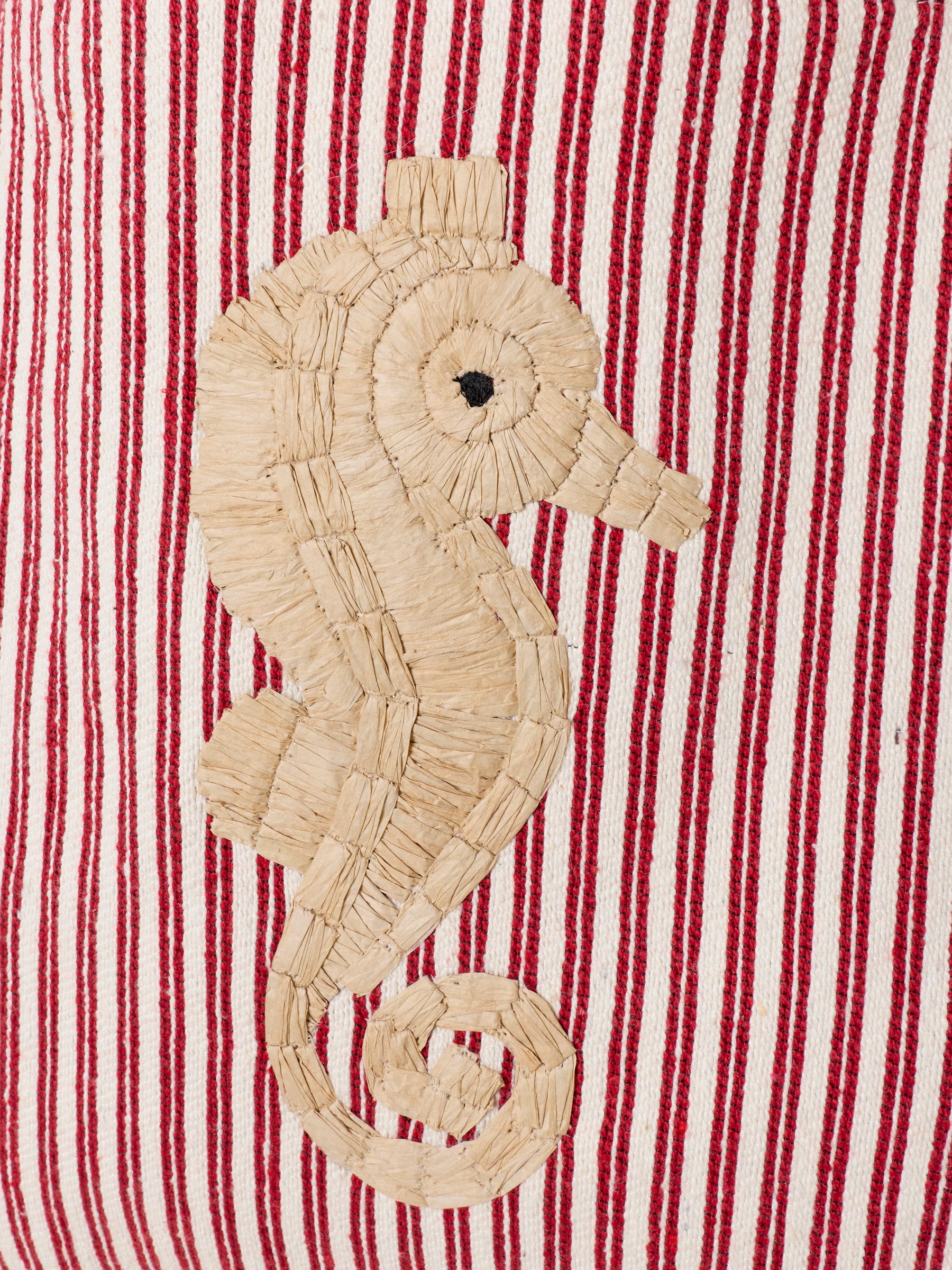 Red Stripe Seahorse Tote Bag - Image 4 of 5