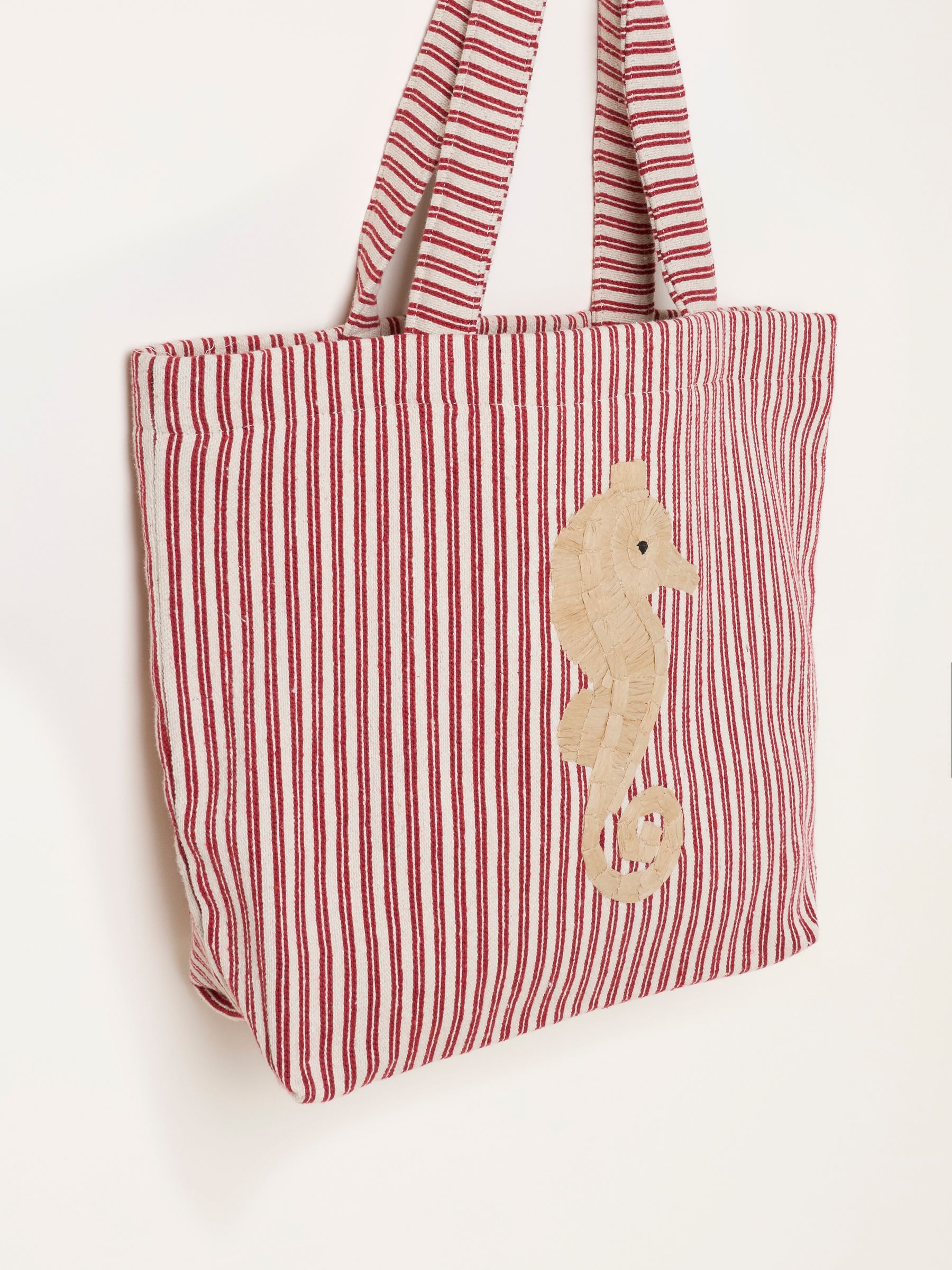 Red Stripe Seahorse Tote Bag - Image 5 of 5