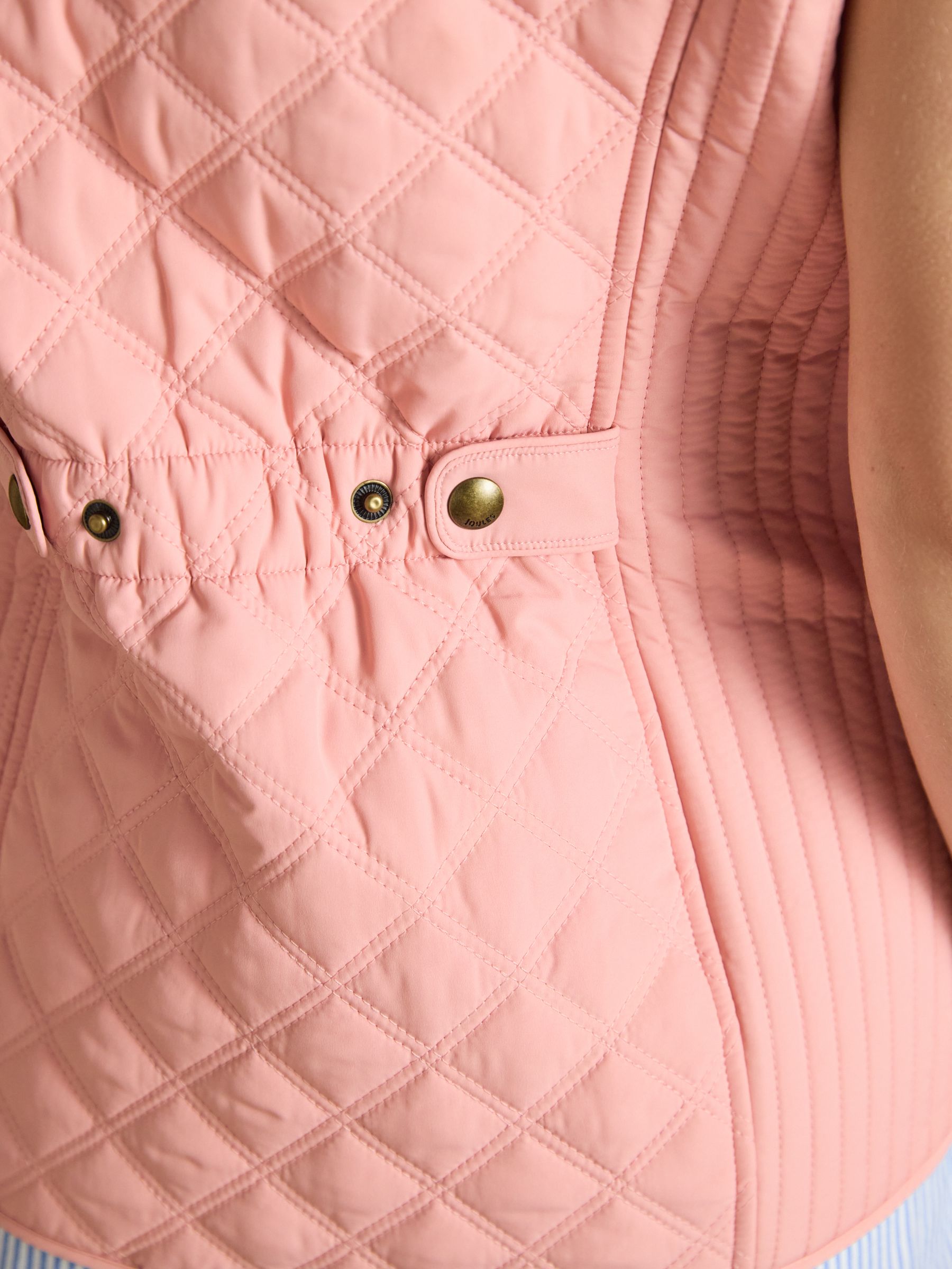 Minx Pink Showerproof Diamond Quilted Gilet - Image 8 of 10