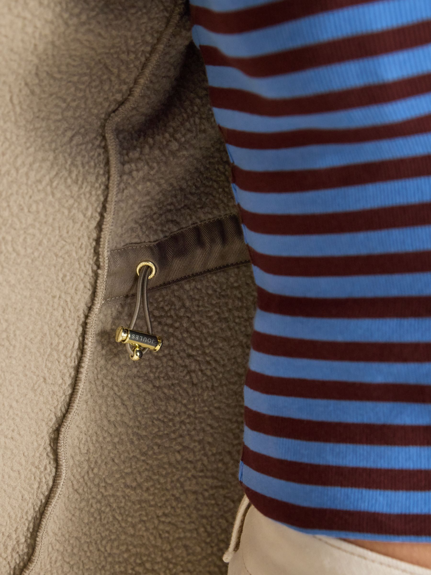 Heritage Mink Brown Regular Fleece Gilet - Image 8 of 9