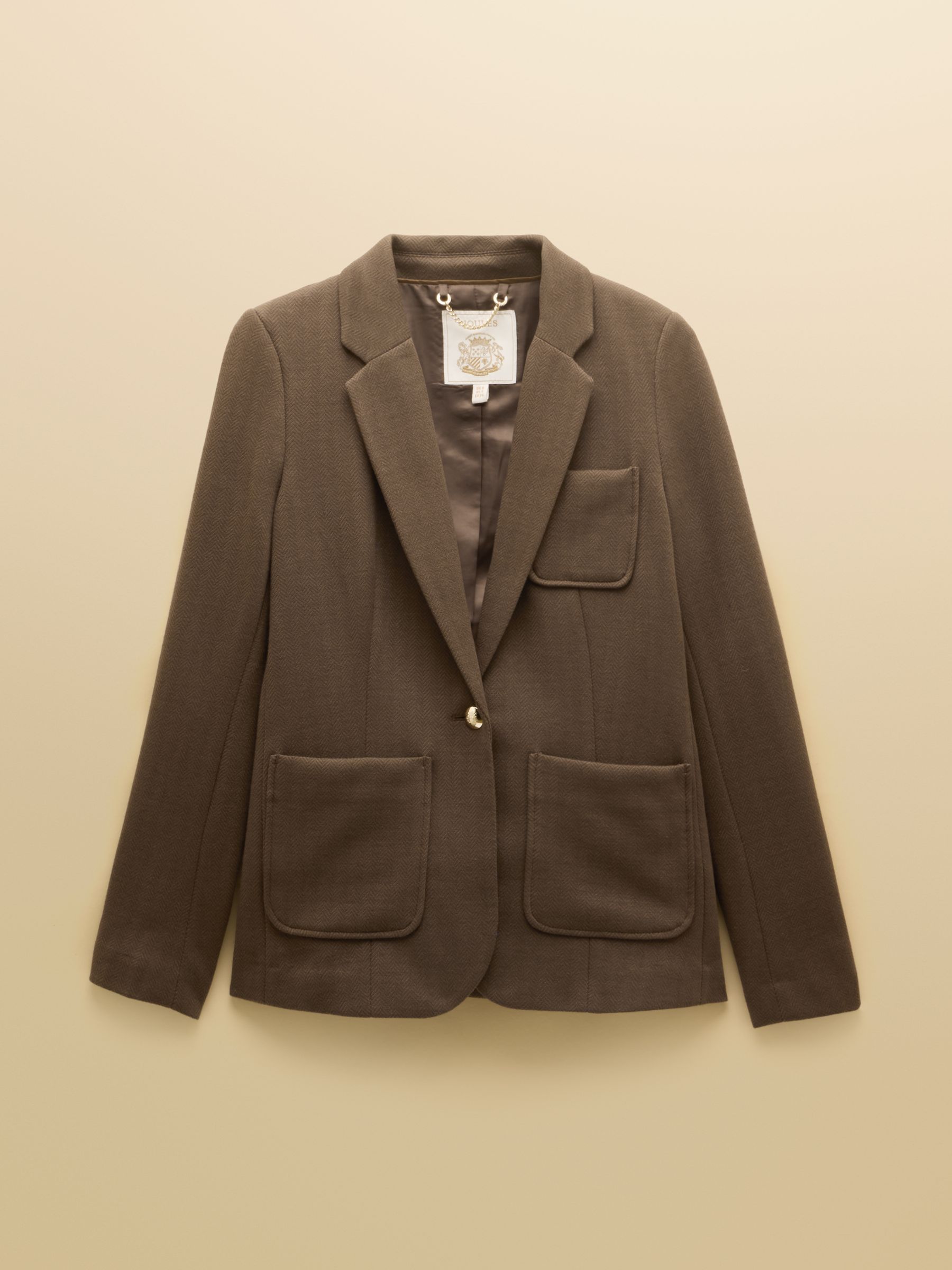 Albury Chocolate Brown Badged Jersey Blazer - Image 10 of 10