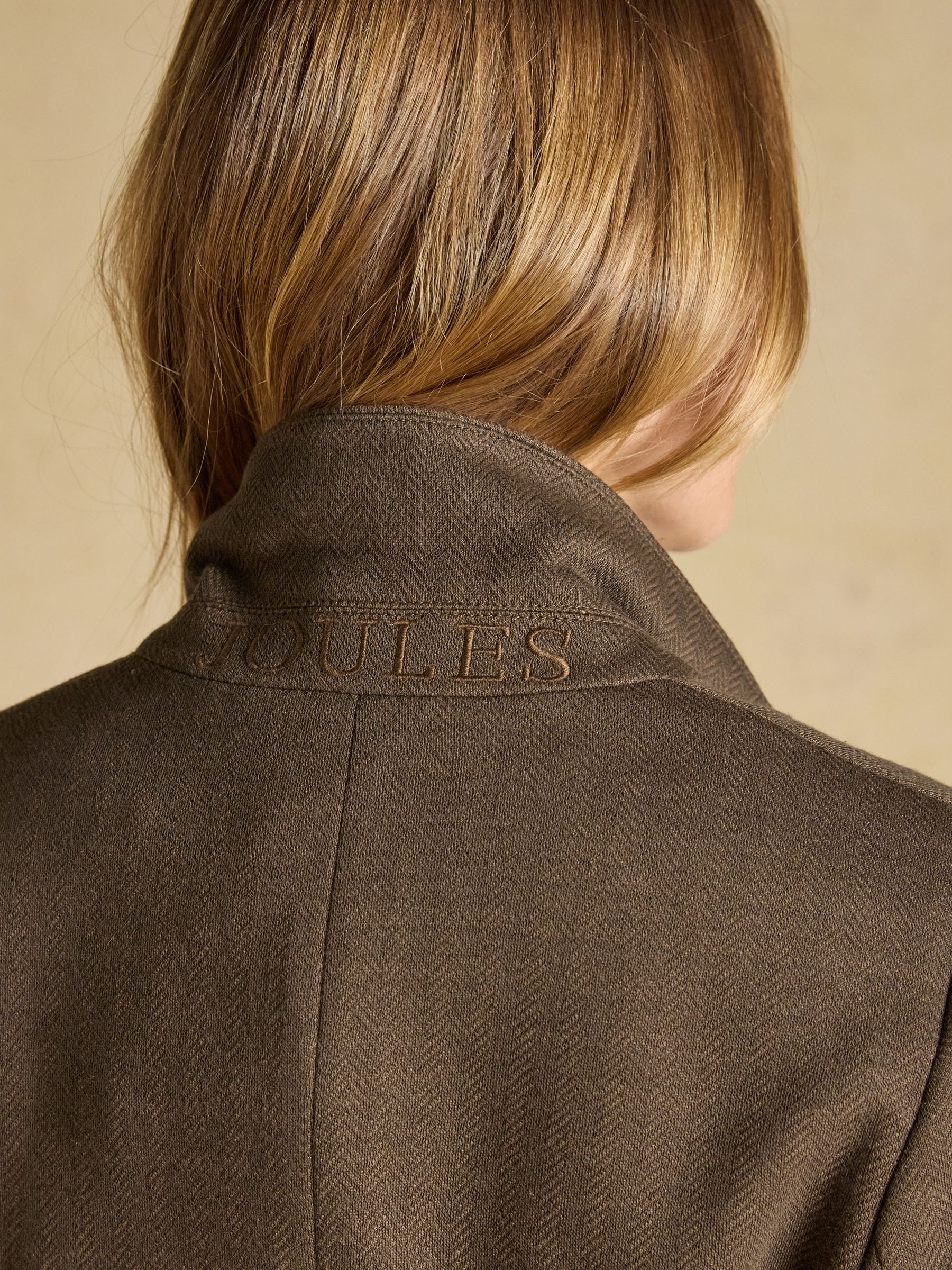 Albury Chocolate Brown Badged Jersey Blazer - Image 9 of 10