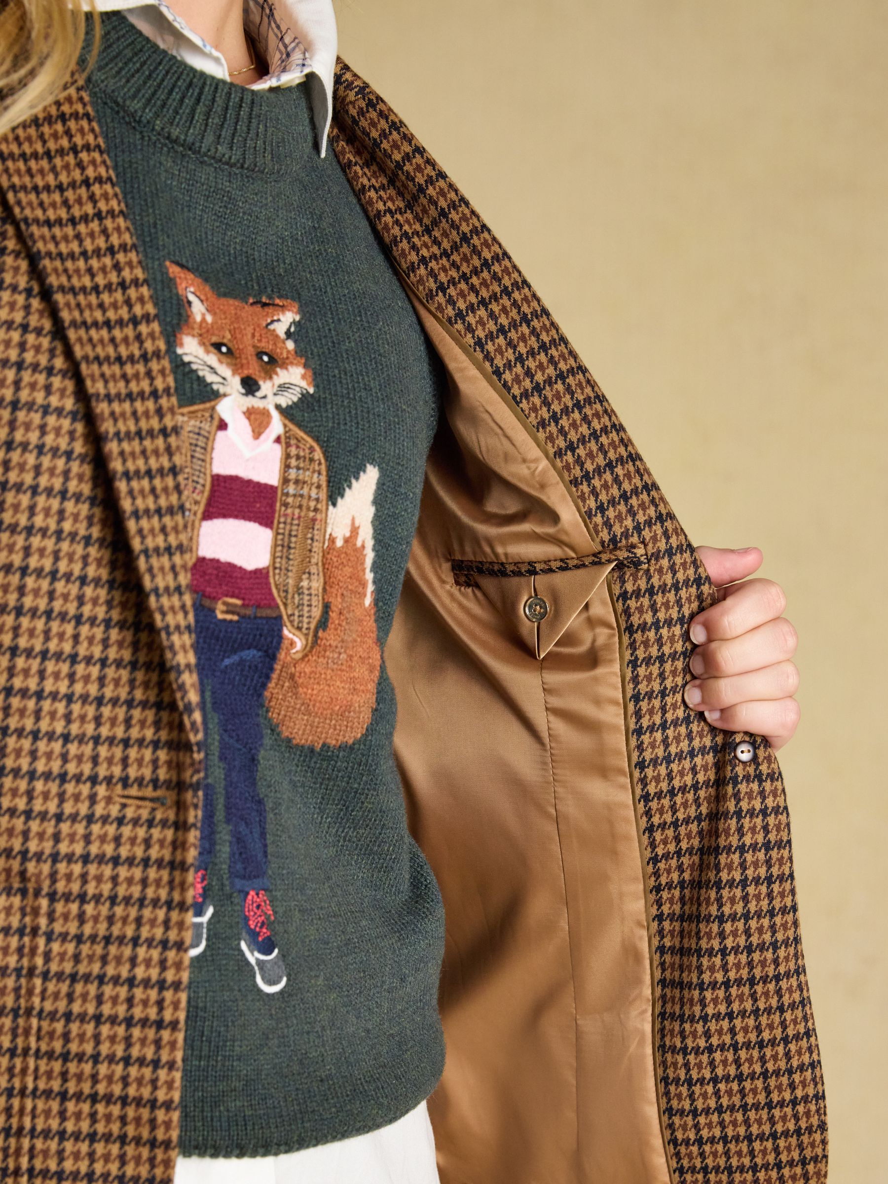 Albury Check Jersey Blazer - Image 3 of 8