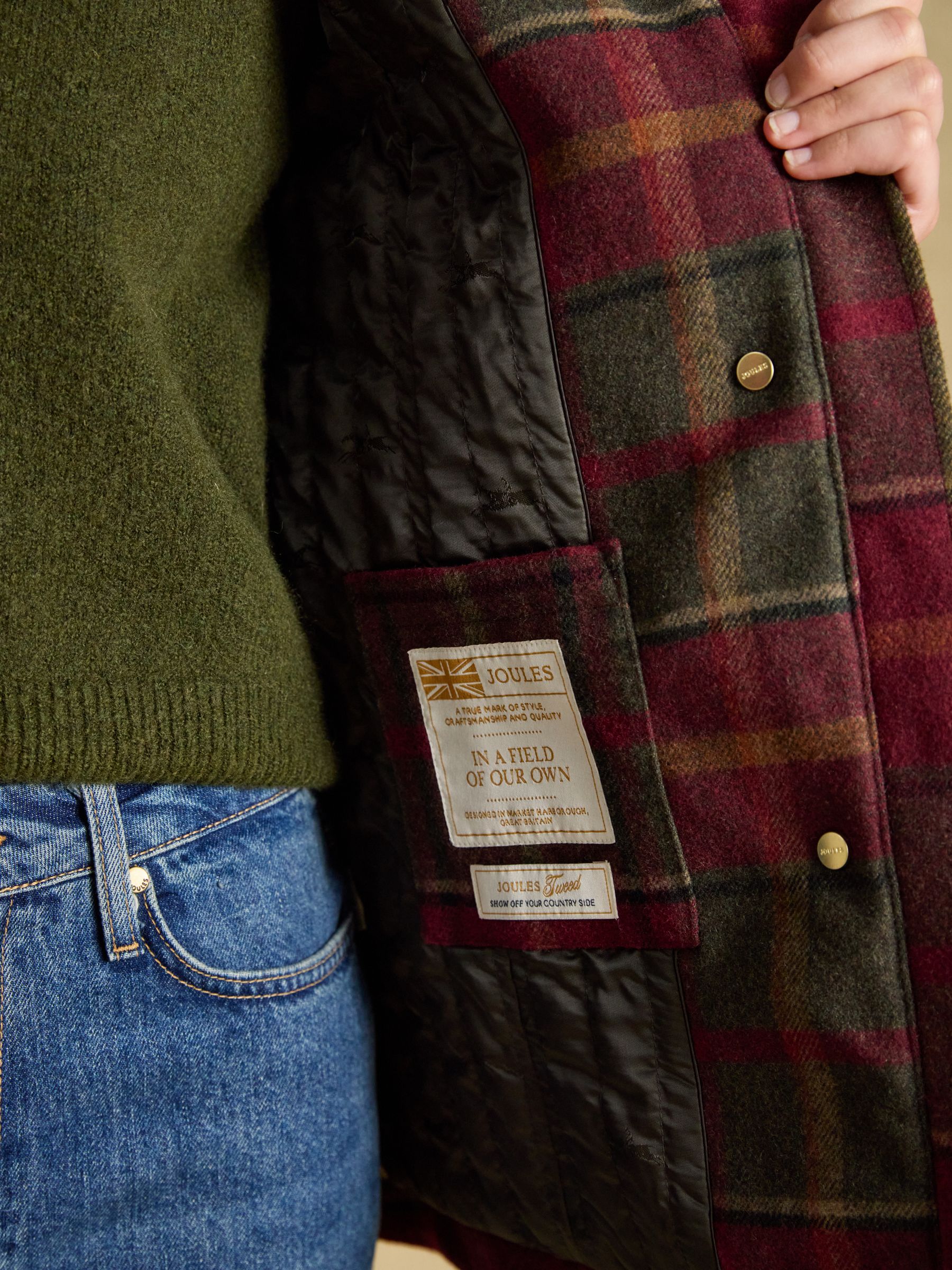 Classic Fieldcoat Red Check With Wool - Image 5 of 10