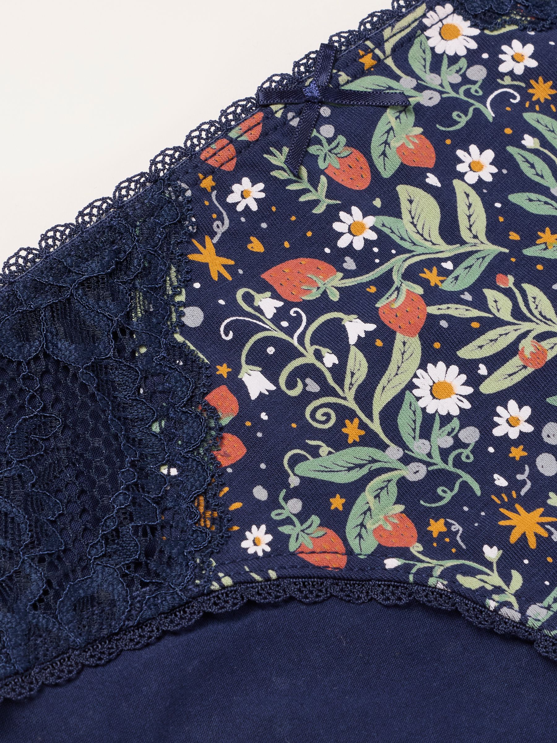 Green Wild Strawberry Classic Knickers - Image 2 of 2 Green Wild Strawberry Classic Knickers - Image 2 of 2