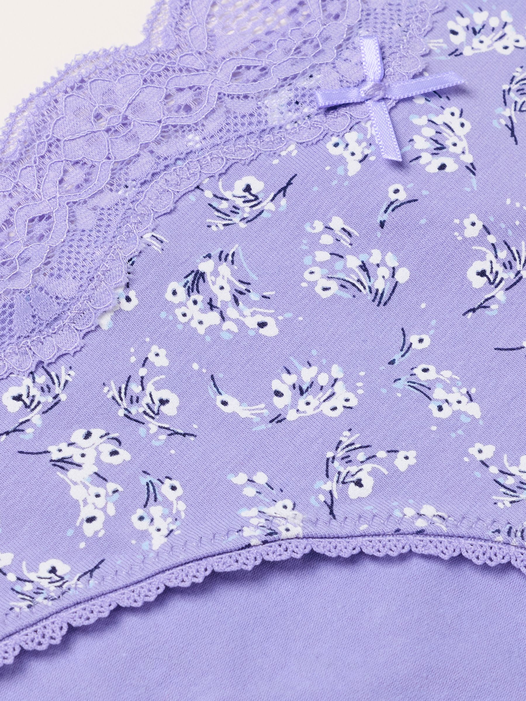 Lilac Purple Floral Classic Knickers - Image 2 of 2