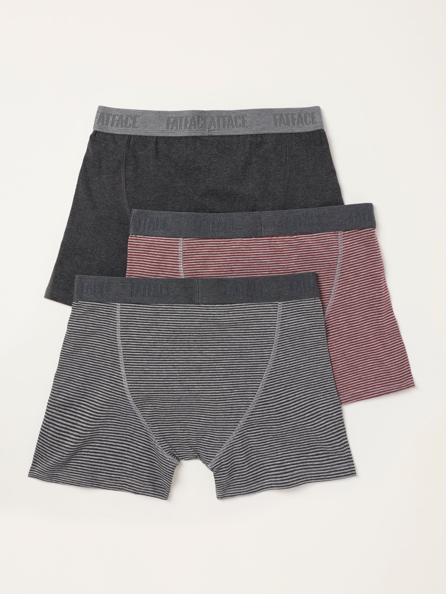 Burgundy Red 3 Pairs of Stripe Boxers - Image 2 of 3 Burgundy Red 3 Pairs of Stripe Boxers - Image 2 of 3