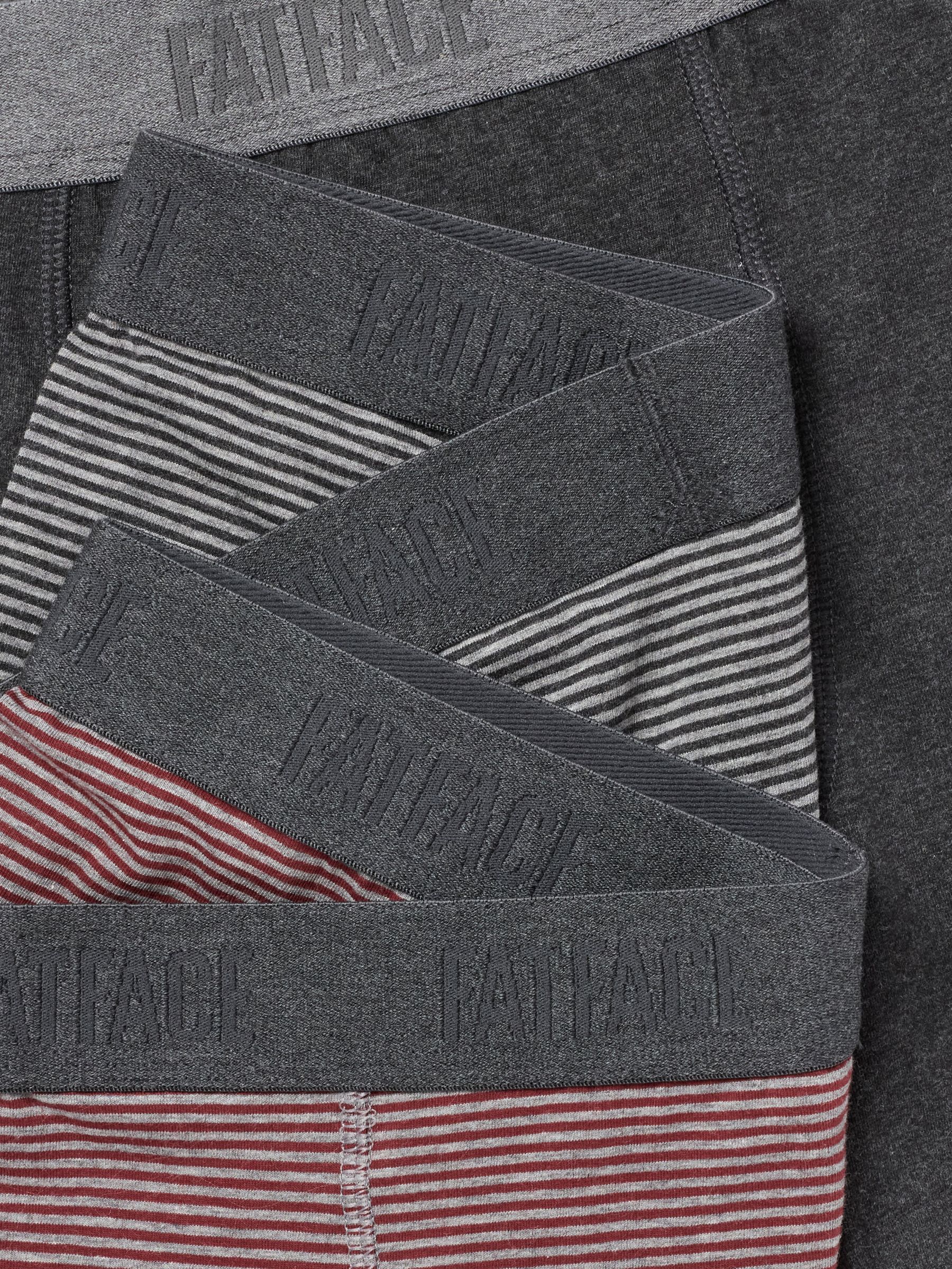 Burgundy Red 3 Pairs of Stripe Boxers - Image 3 of 3
