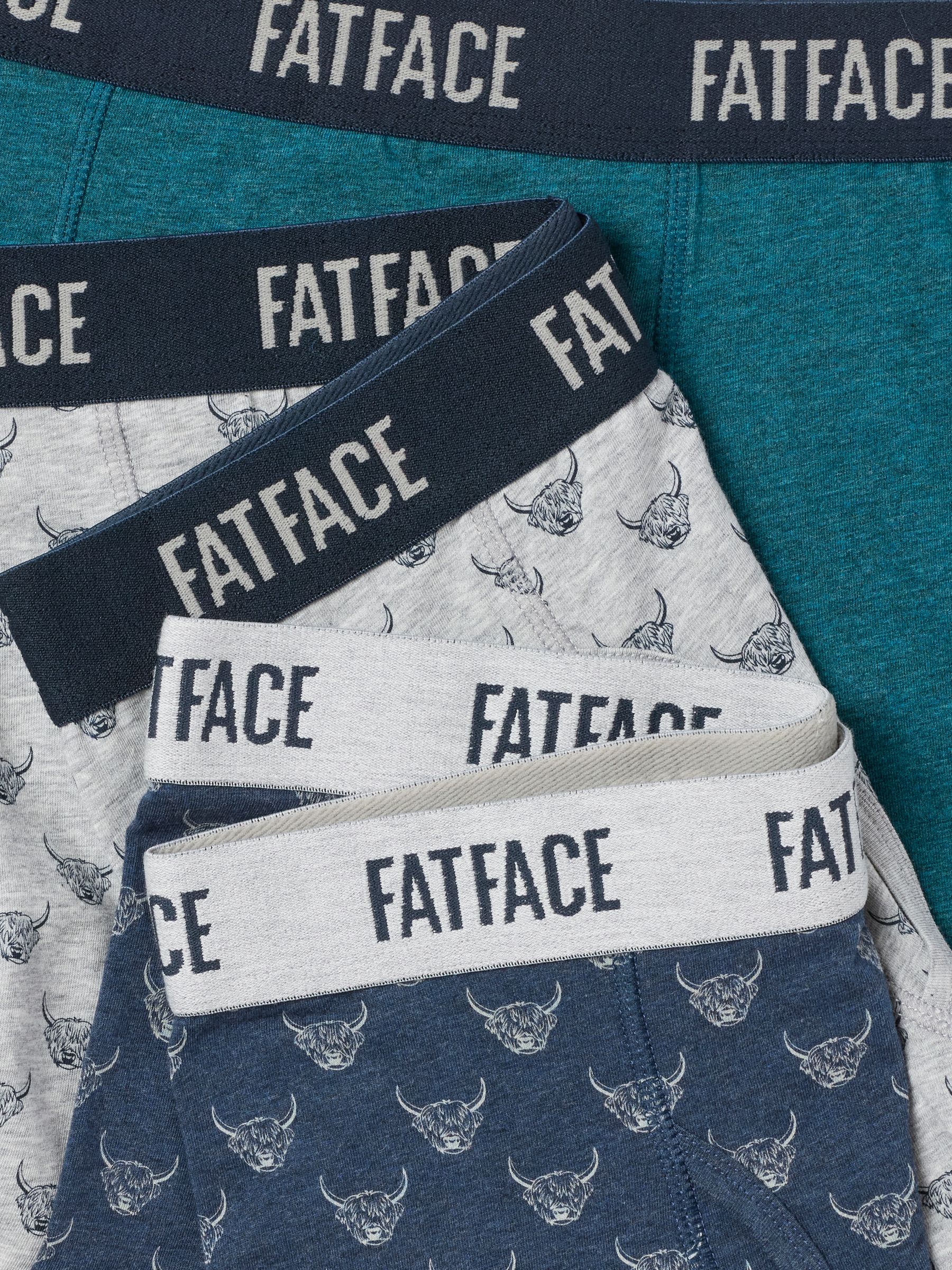 Teal Blue 3 Pairs of Highland Cow Print Boxers - Image 3 of 3 Teal Blue 3 Pairs of Highland Cow Print Boxers - Image 3 of 3