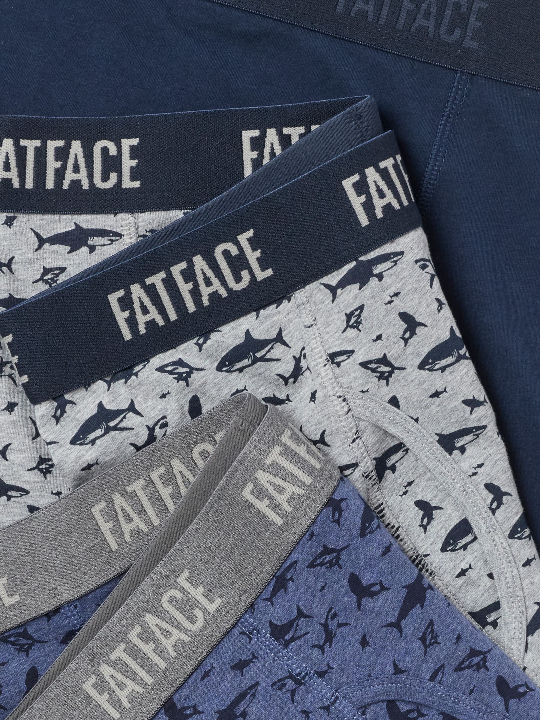 Blue 3 Pairs of Shark Print Boxers - Image 3 of 3
