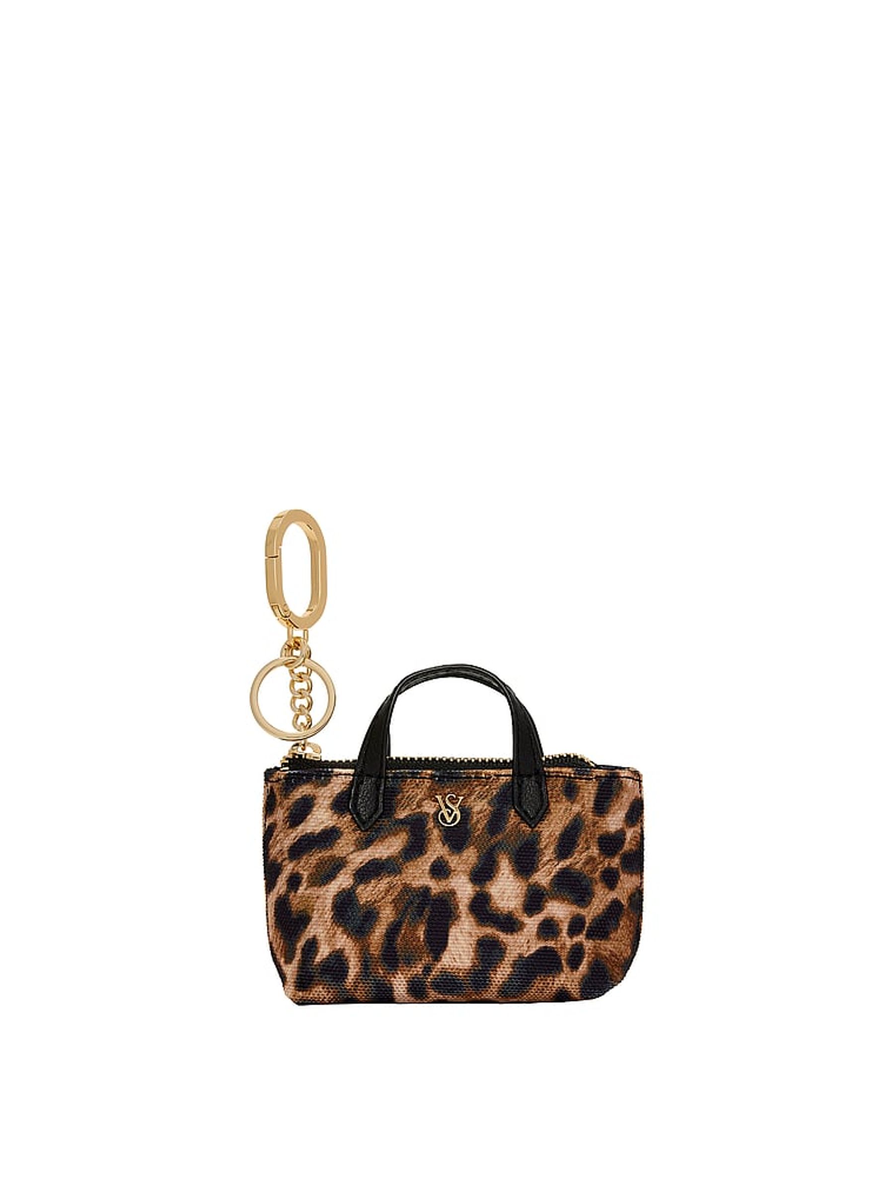 Leopard Brown Mini Tote Bag Keychain - Image 2 of 2