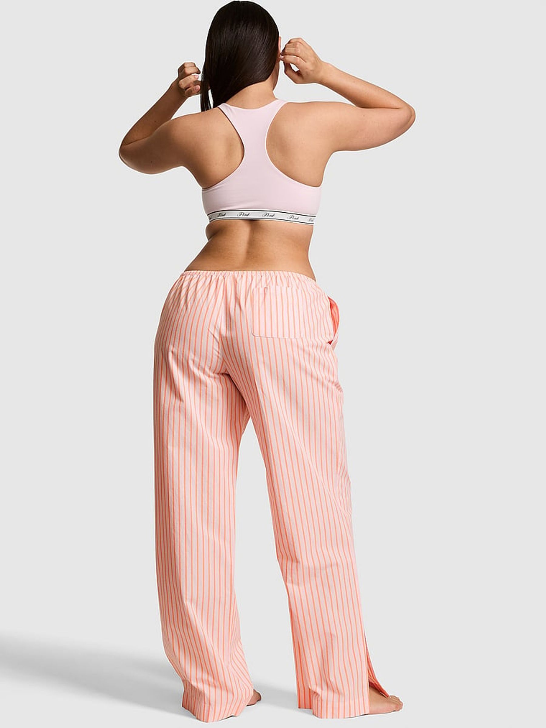 Vitamin C Orange Stripe Long Split Leg Pyjama Bottoms - Image 2 of 3