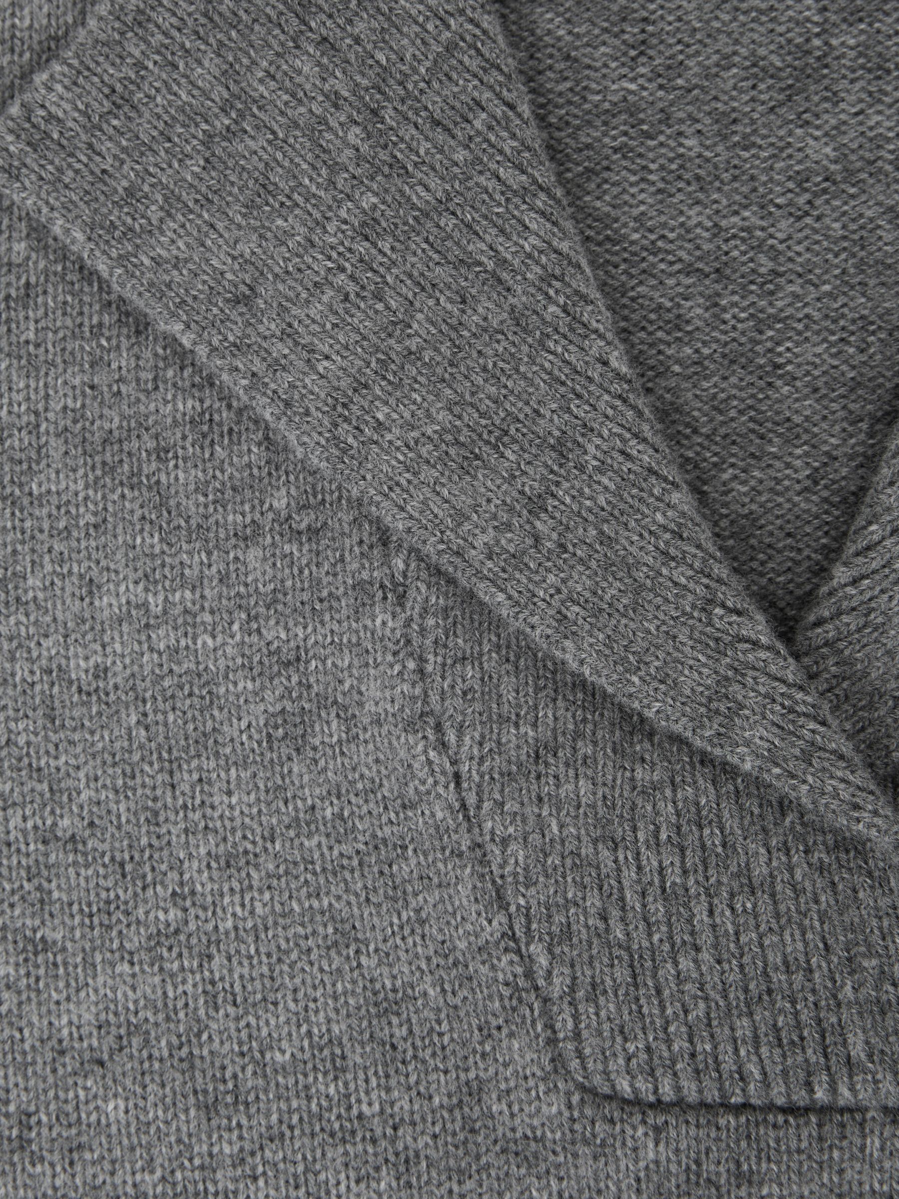 Wool-Cashmere Collared Knit Jumper in Grey Marl - image 3