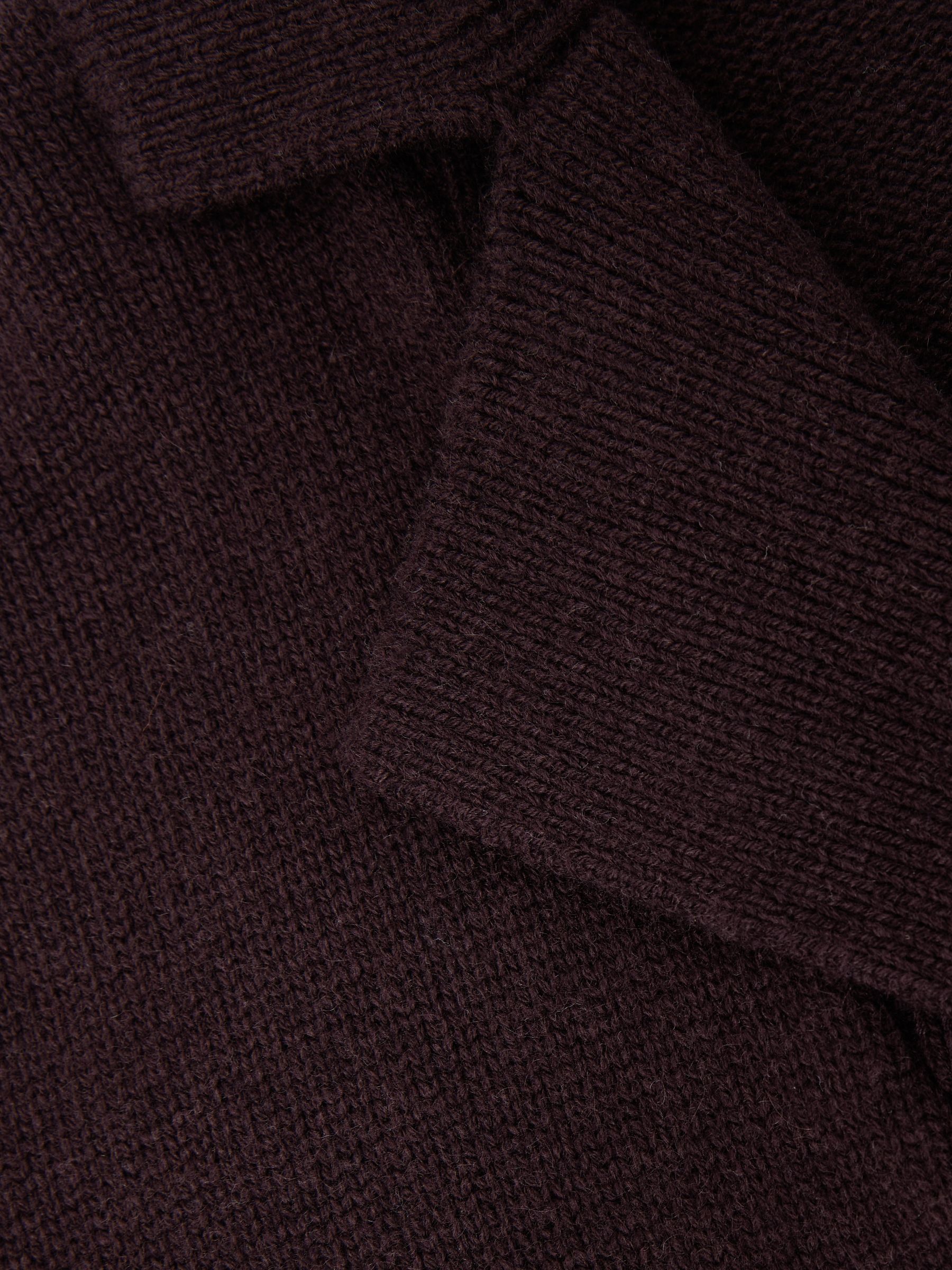 Wool-Cashmere Collared Knit Jumper in Plum Purple - image 3