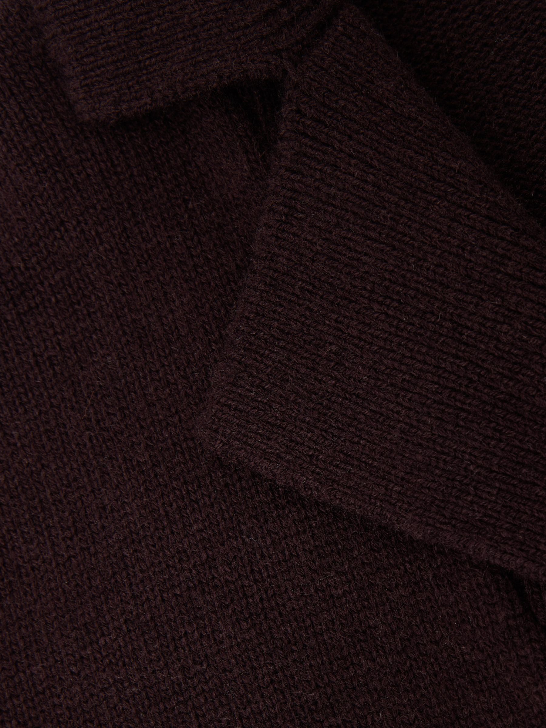 Stickad Jumper med krage i ull och kashmir i Plum - Bild 7 av 7