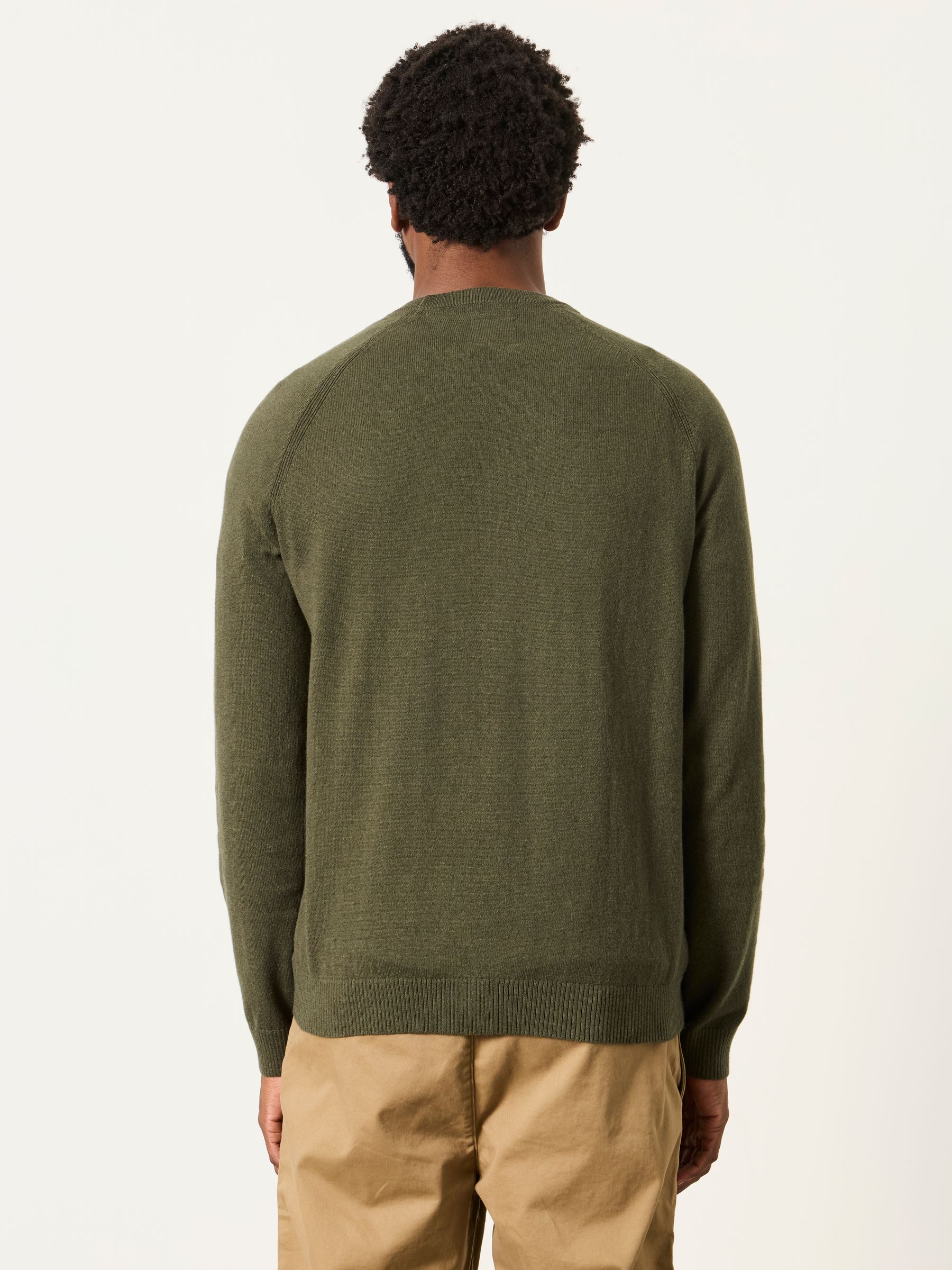 Rye Khaki Green Crew Neck Knitted Jumper - Image 2 of 6