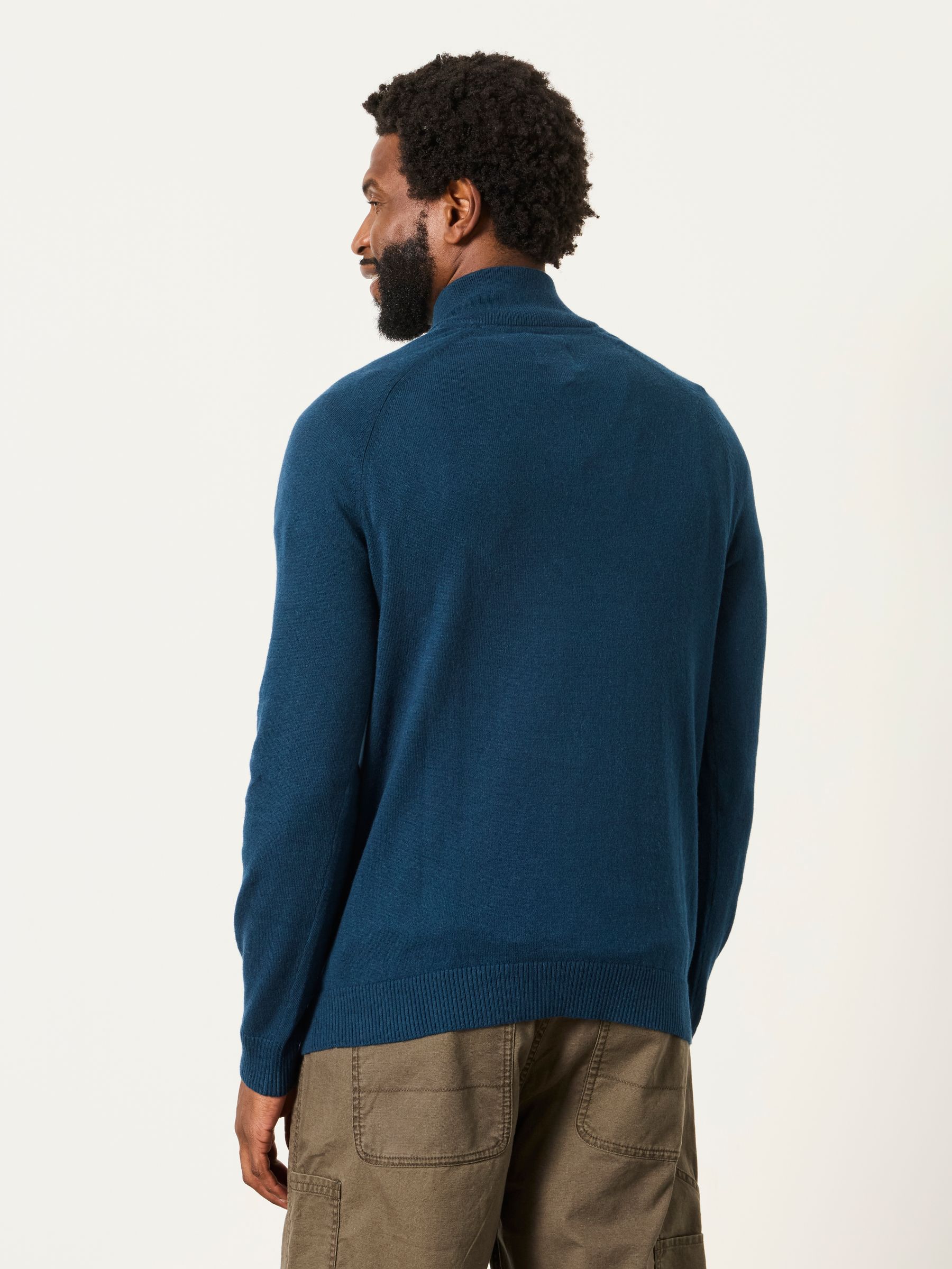 Rye Dark Teal Half Neck Knitted Jumper - Image 2 of 6