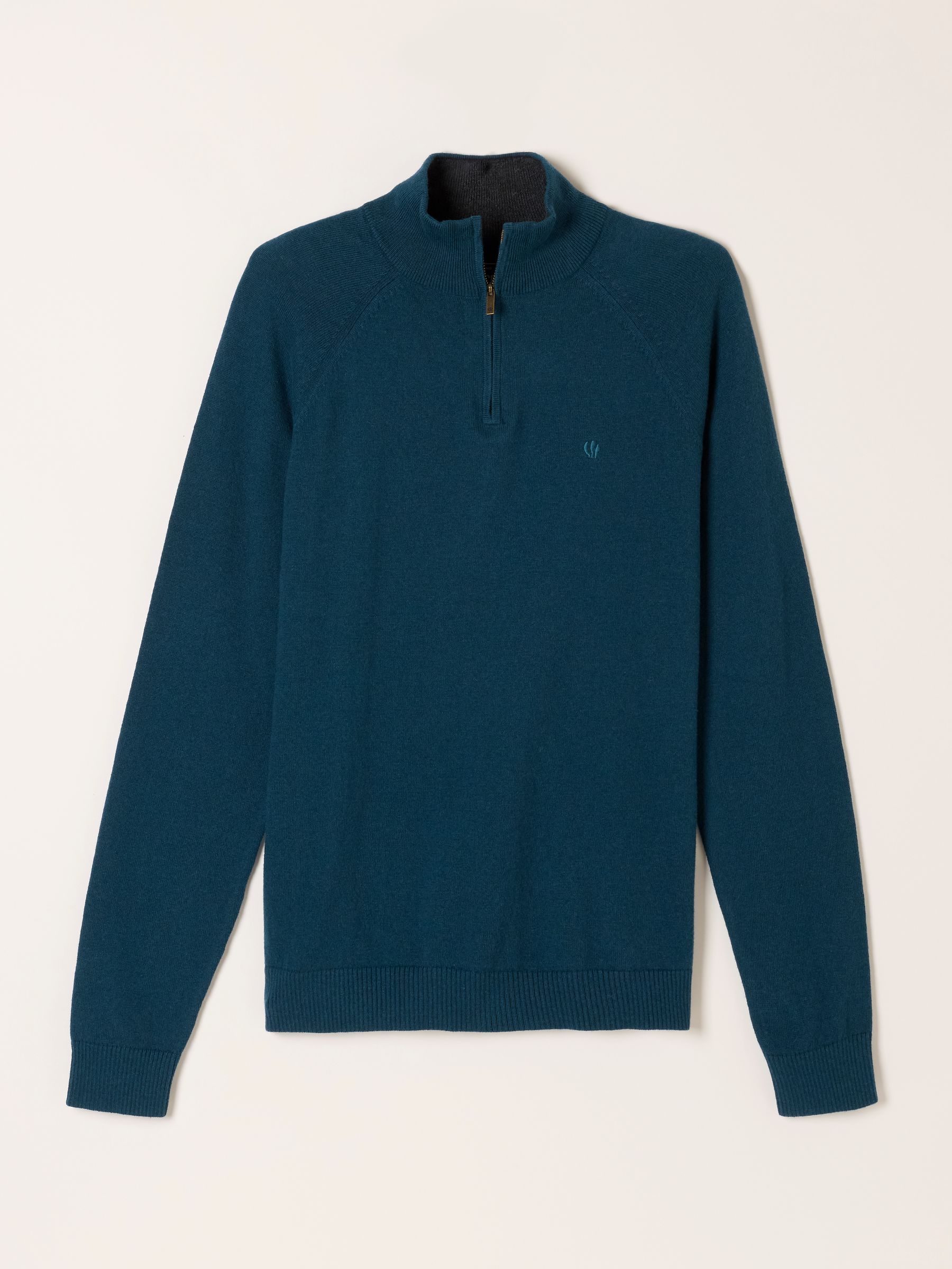 Rye Dark Teal Half Neck Knitted Jumper - Image 6 of 6