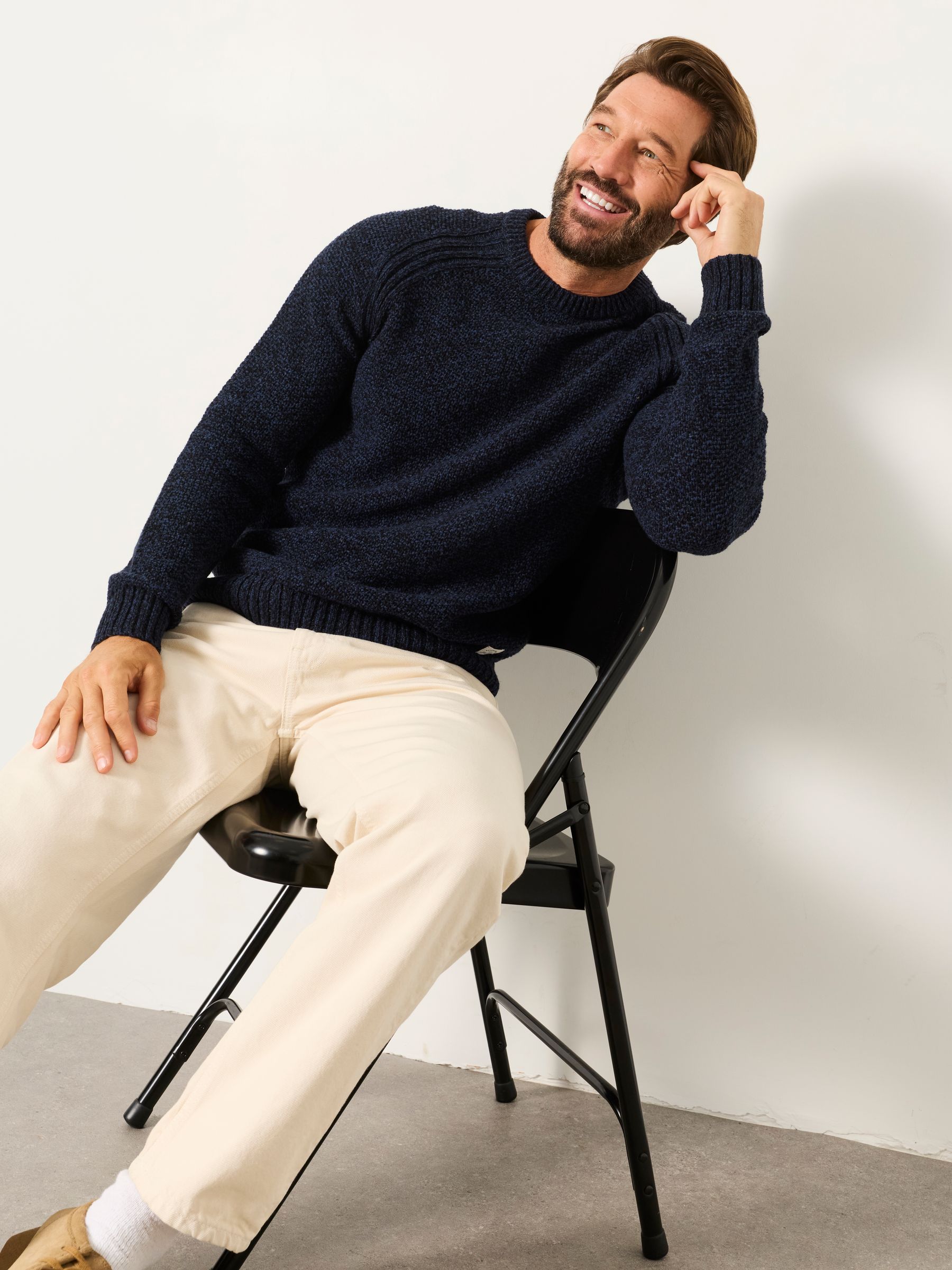 Penton Navy Crew Neck Jumper - Image 4 of 5