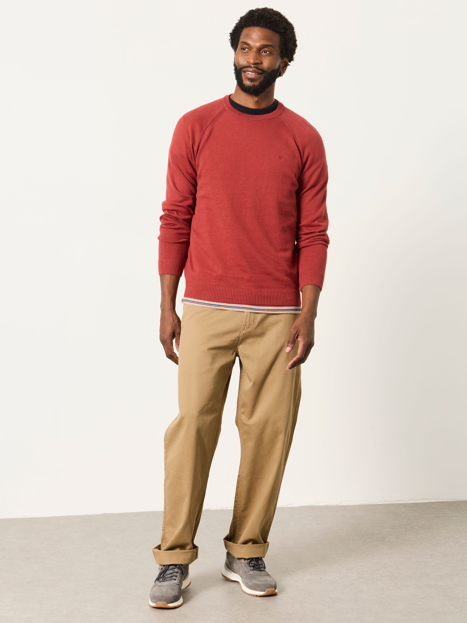 Rye Red Crew Neck Knitted Jumper - Image 3 of 6