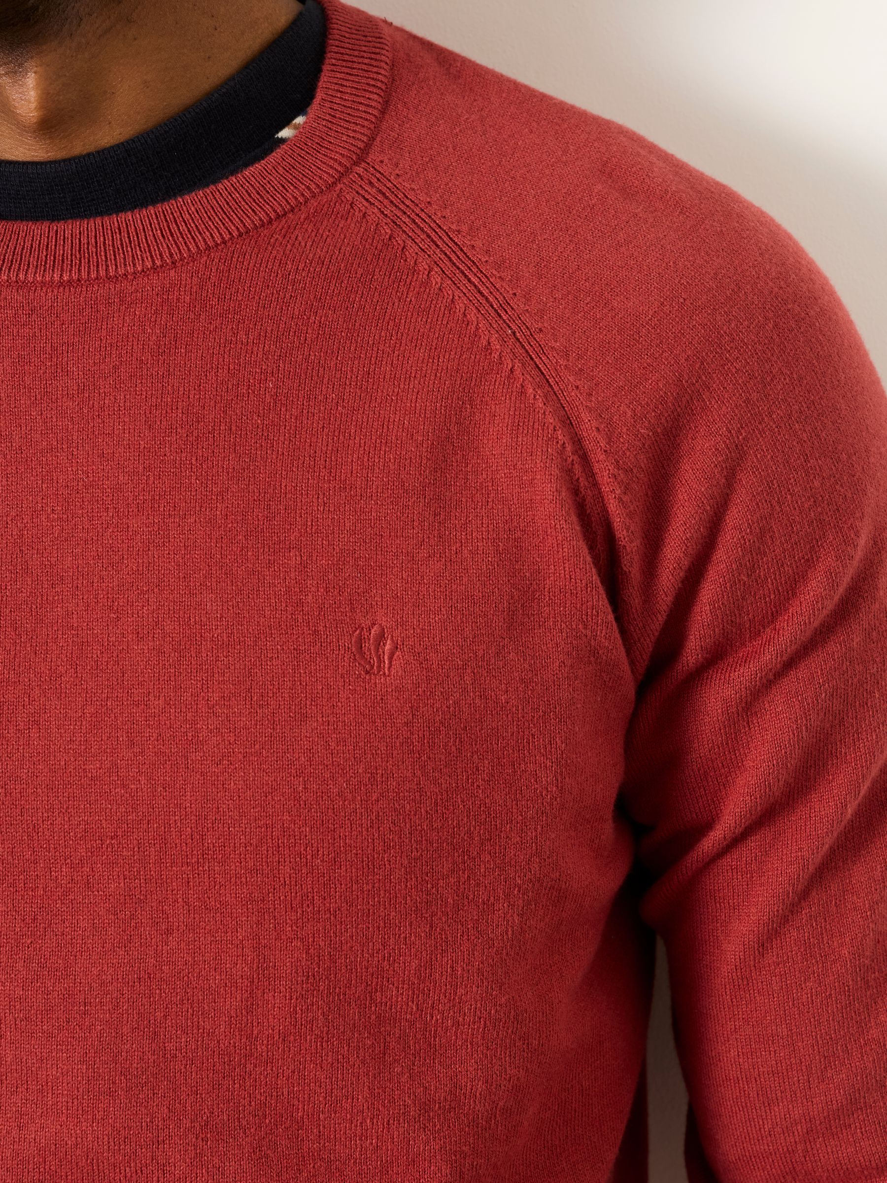Rye Red Crew Neck Knitted Jumper - Image 5 of 6