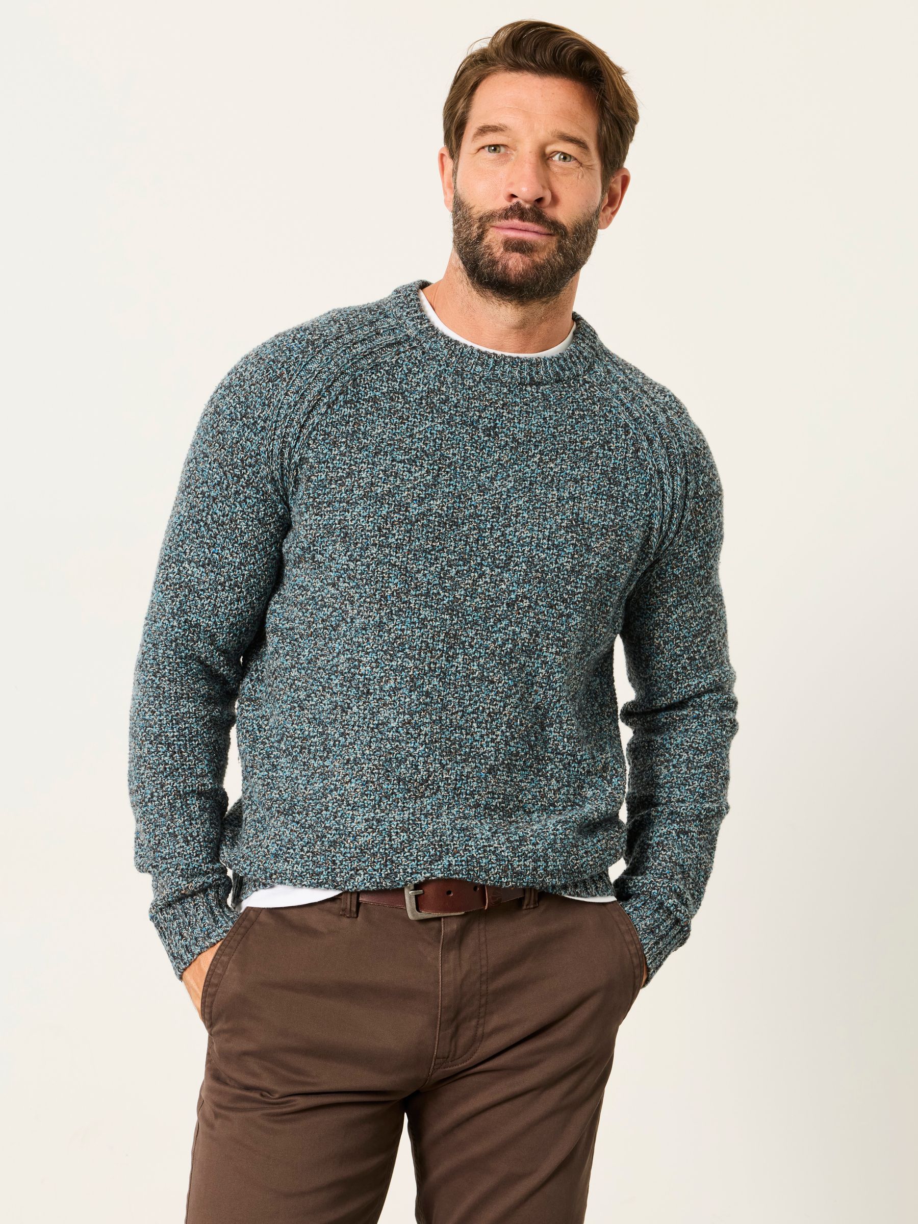 Penton Teal Blue Crew Neck Jumper - Image 1 of 7