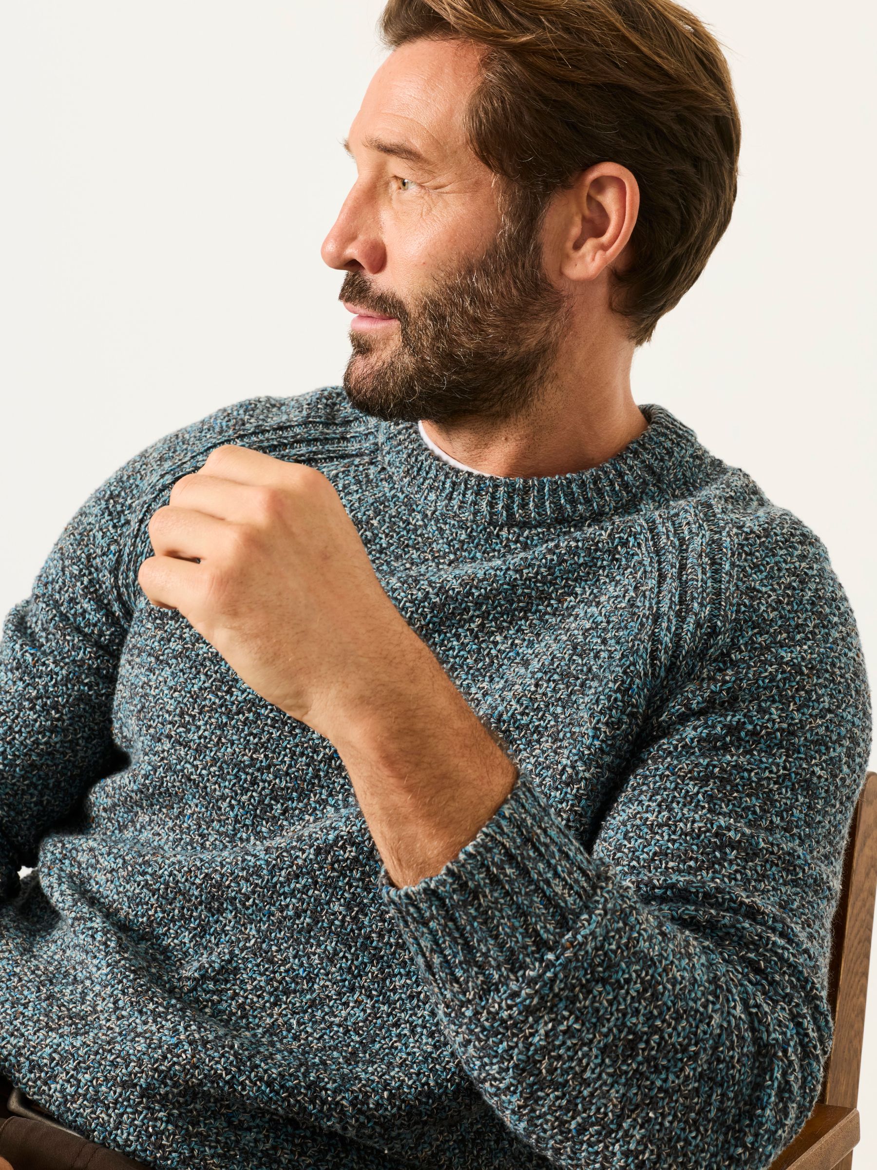 Penton Teal Blue Crew Neck Jumper - Image 4 of 7