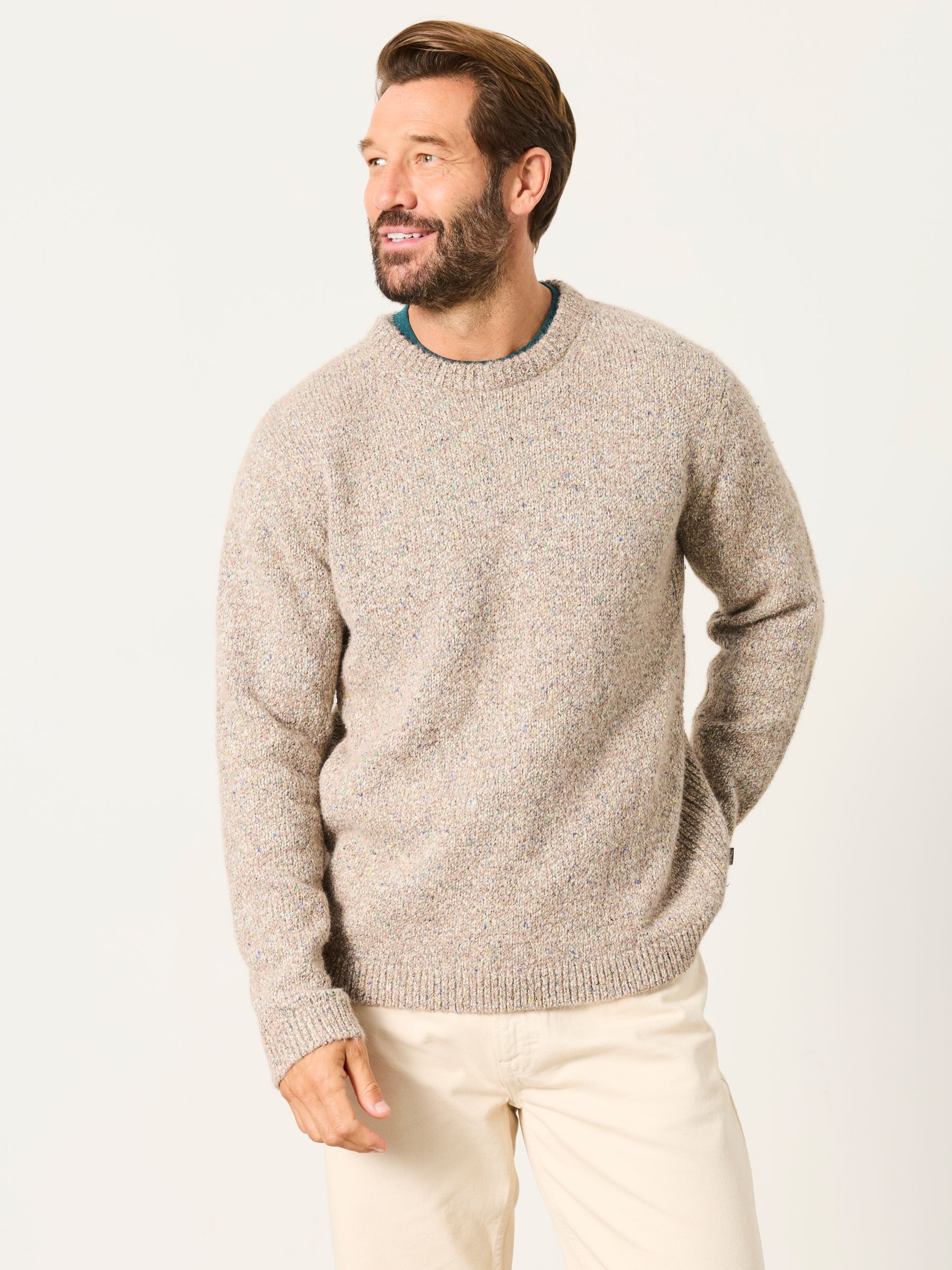 Milport Natural Knitted Crew Neck Jumper - Image 2 of 7